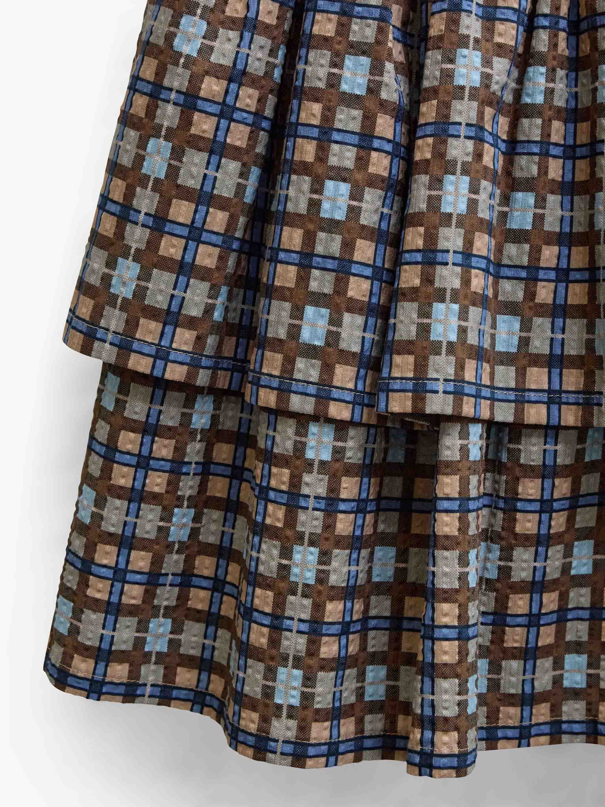 Checked Cotton Skirt - Tween - Blue | 101500 Penny