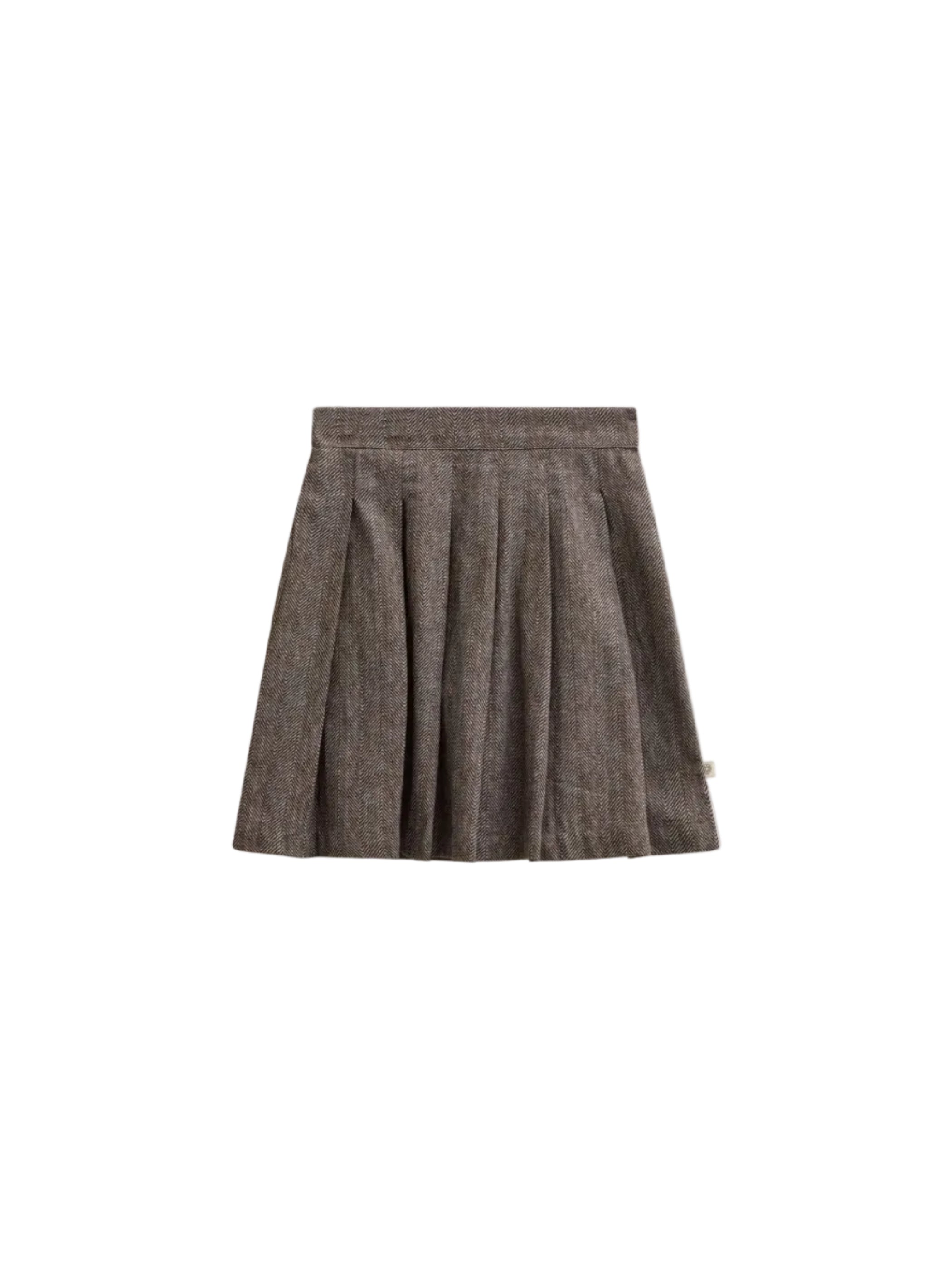 Cotton Herringbone Skirt - Tween - Dark Brown | 101521 Susse