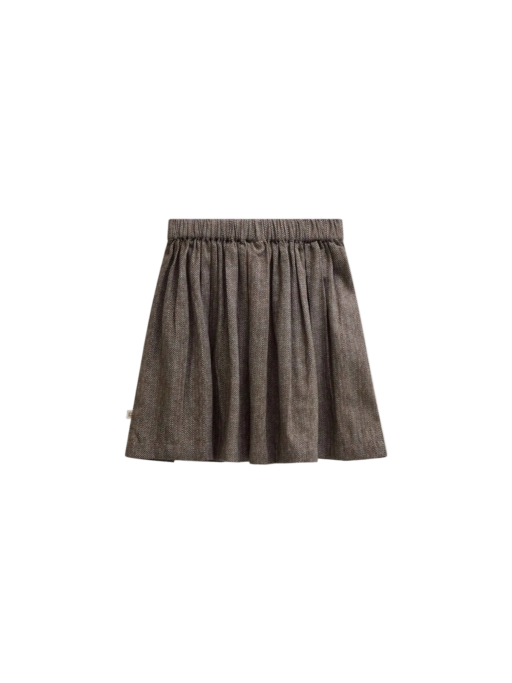 Cotton Herringbone Skirt - Tween - Dark Brown | 101521 Susse