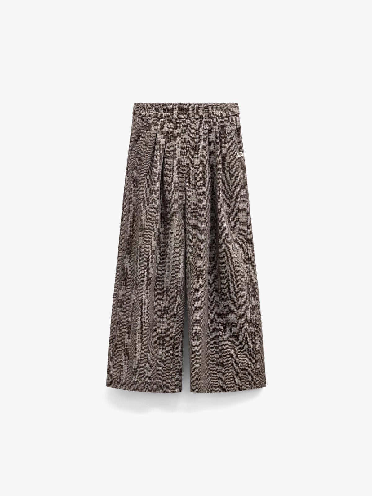 Baumwollhose mit Fischgrätmuster Tween - Dark Brown | 101522 Susse