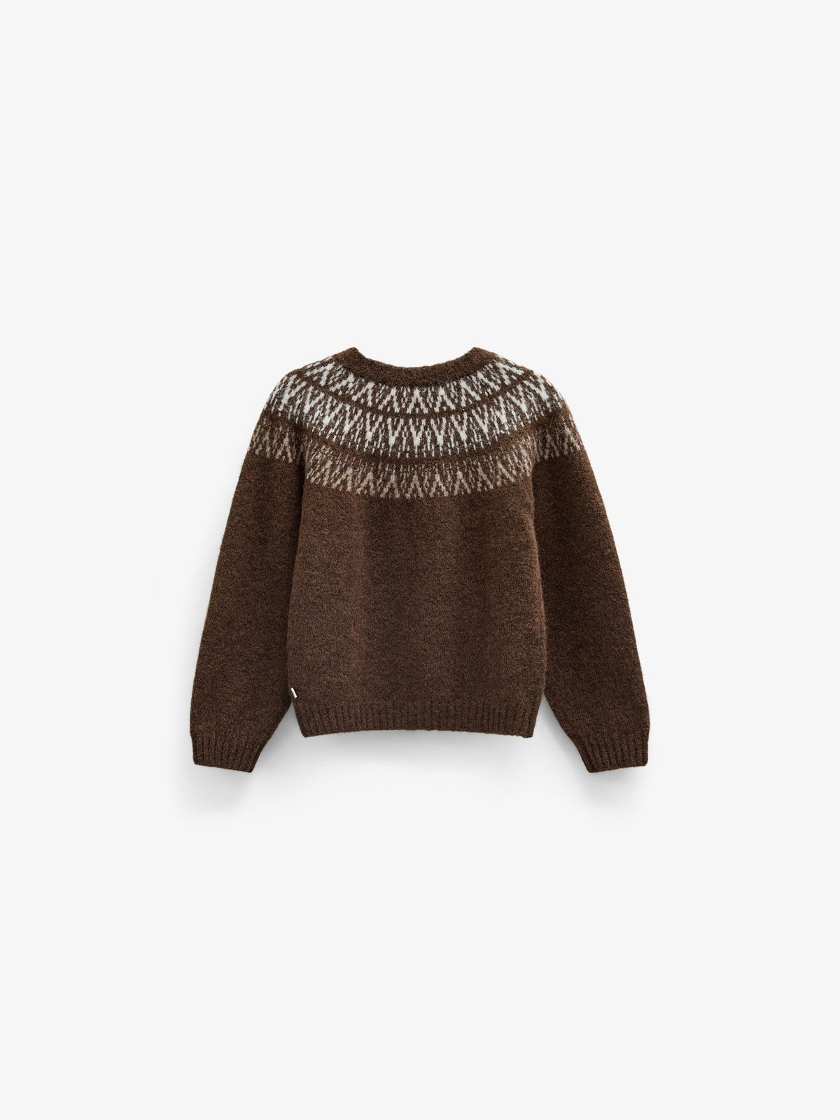 Jacquard-Strickjacke Tween - Brown | 101524 Daniella