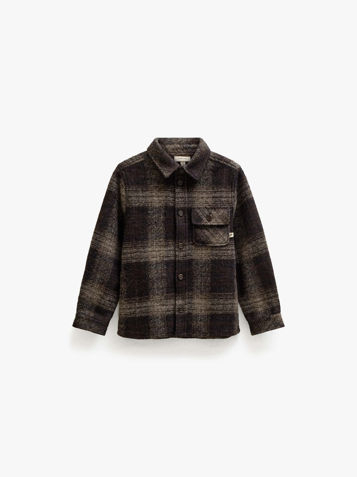 Kariertes Overshirt aus gebürsteter Wollmischung Kids - Brown Check | 101525 Daxton
