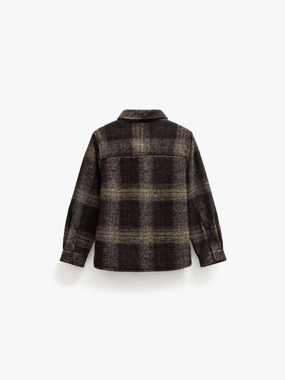 Kariertes Overshirt aus gebürsteter Wollmischung Tween - Brown Check | 101526 Daxton