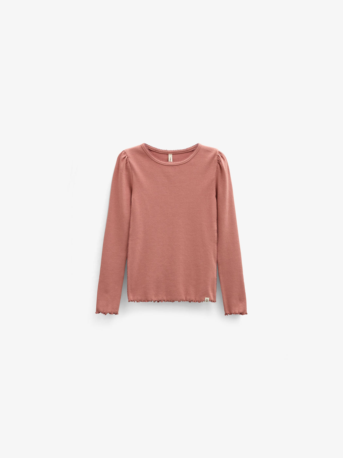 Ribbed Modal-Blend Long-Sleeve T-Shirt - Kids - Dusty Rose | 101559 Lottie