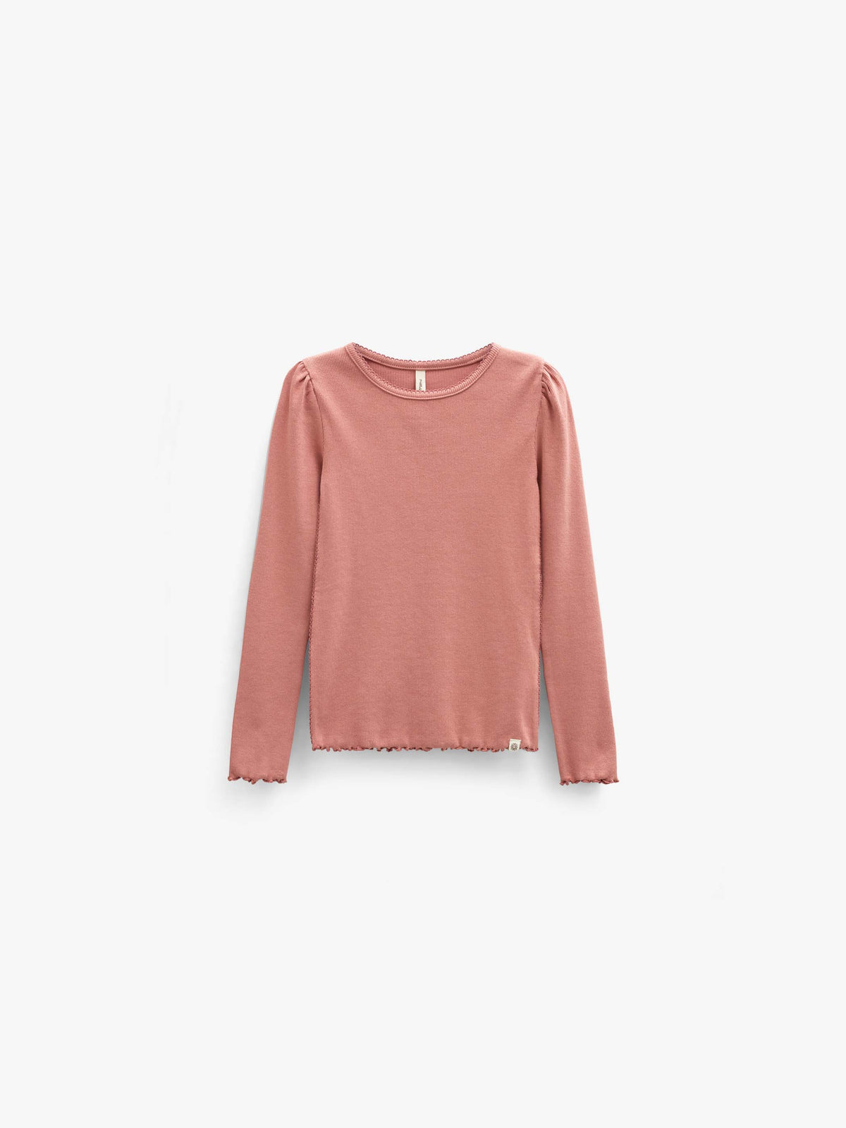 Geripptes Langarmshirt aus Modal-Mix Tween - Dusty Rose | 101560 Lottie