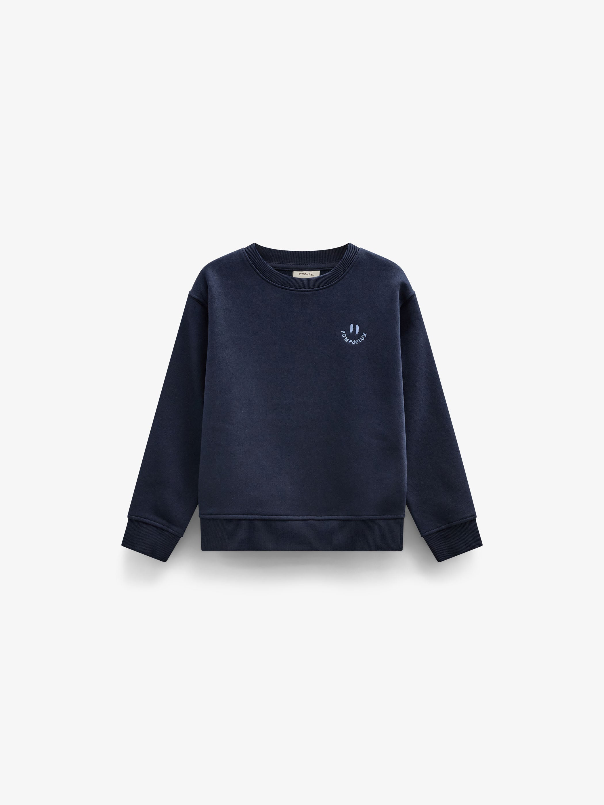 Smiley Crew Neck Sweatshirt - Kids - Navy | 101573 Andrew