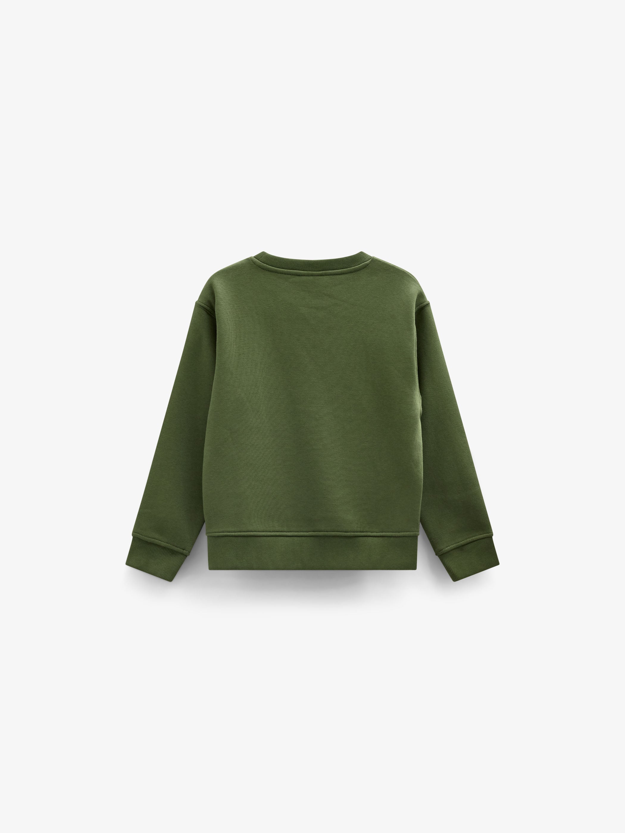 Smiley Crew Neck Sweatshirt - Kids - Moss Green | 101575 Andrew