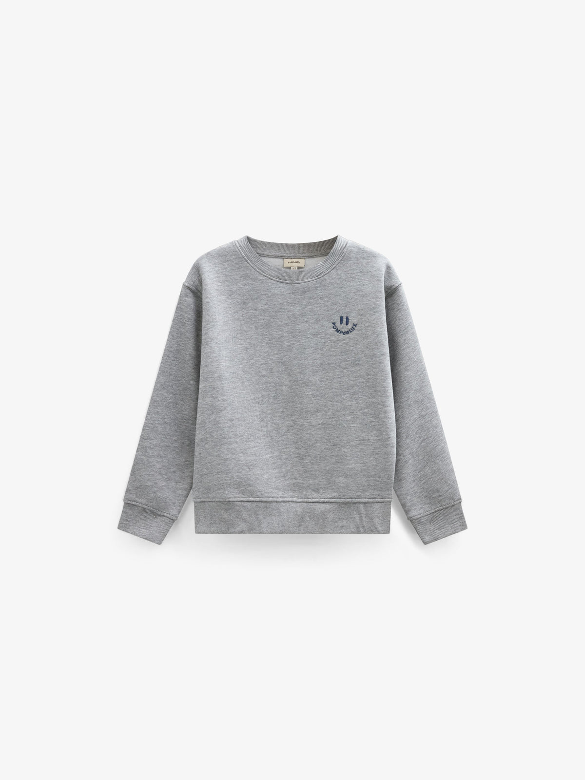 Smiley Crew Neck Sweatshirt - Tween - Grey Melange | 101578 Andrew