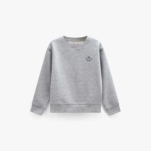 Rundhals-Sweatshirt mit Smiley-Stickerei Tween - Grey Melange | 101578 Andrew