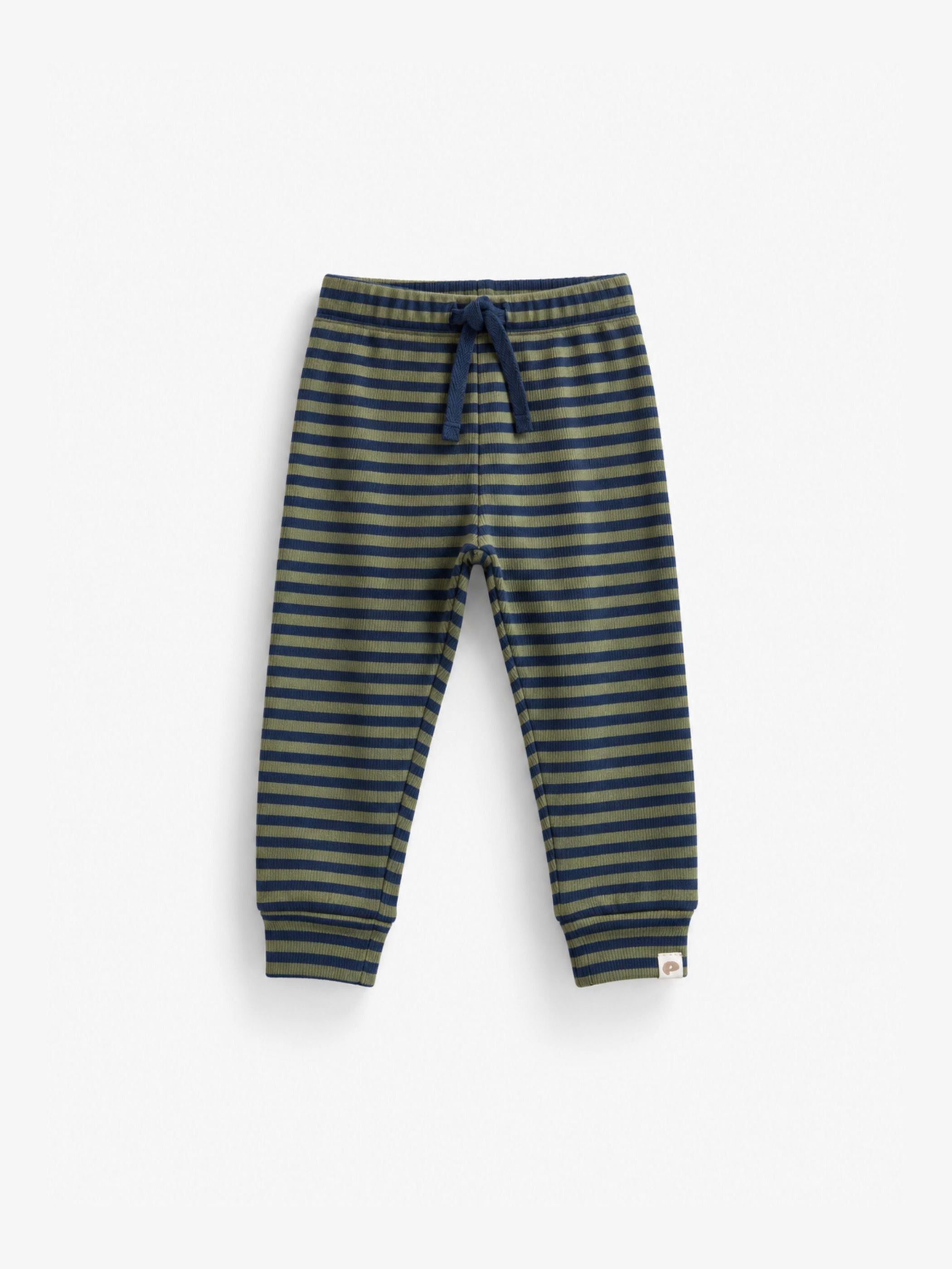 Gerippte Hose Kids - Moss Green/Navy Stripe | 101605 Conrad