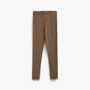 Gestreifte Ripp-Leggings Kids - Brown/Light Brown | 101610 Gloria