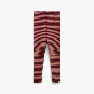 Gestreifte Ripp-Leggings Kids - Dusty Rose/Bordeaux | 101612 Gloria