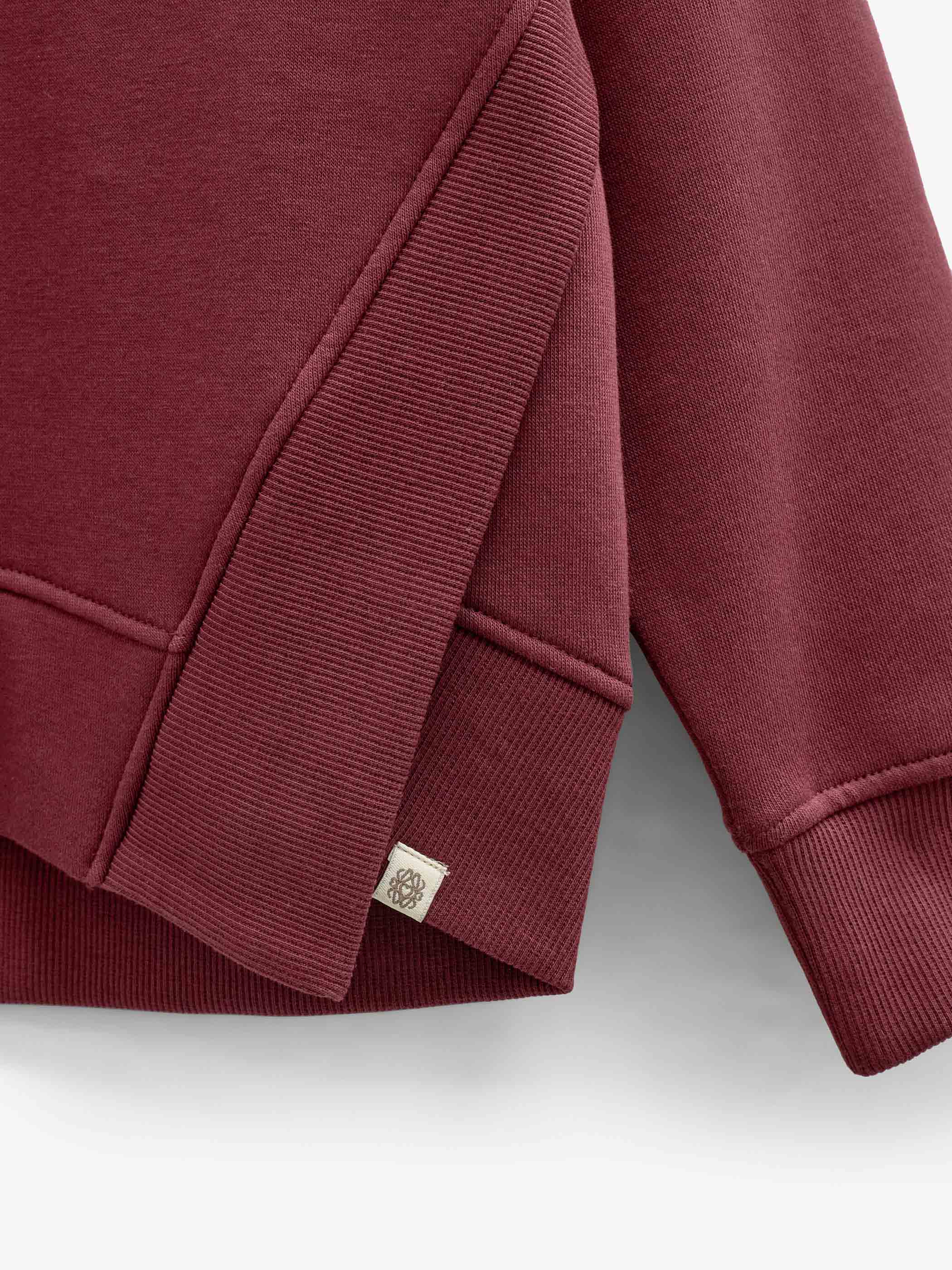 Sweatshirt mit Rippdetails Kids - Bordeaux | 101624 Zoe