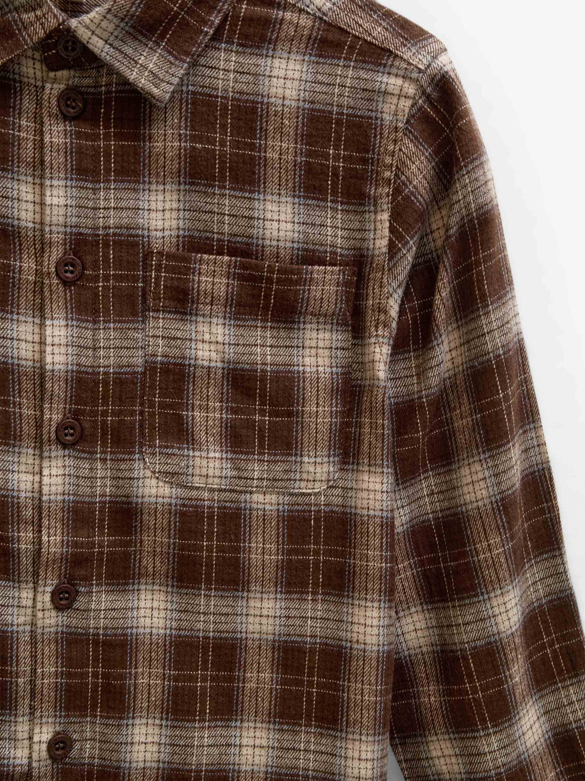 Kariertes Flanellhemd Tween - Brown/Navy | 101652 Edwin