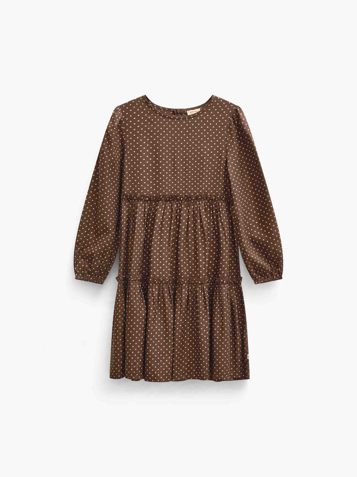 Gepunktetes Midikleid aus Viskose Tween - Brown/Offwhite | 101658 Feline
