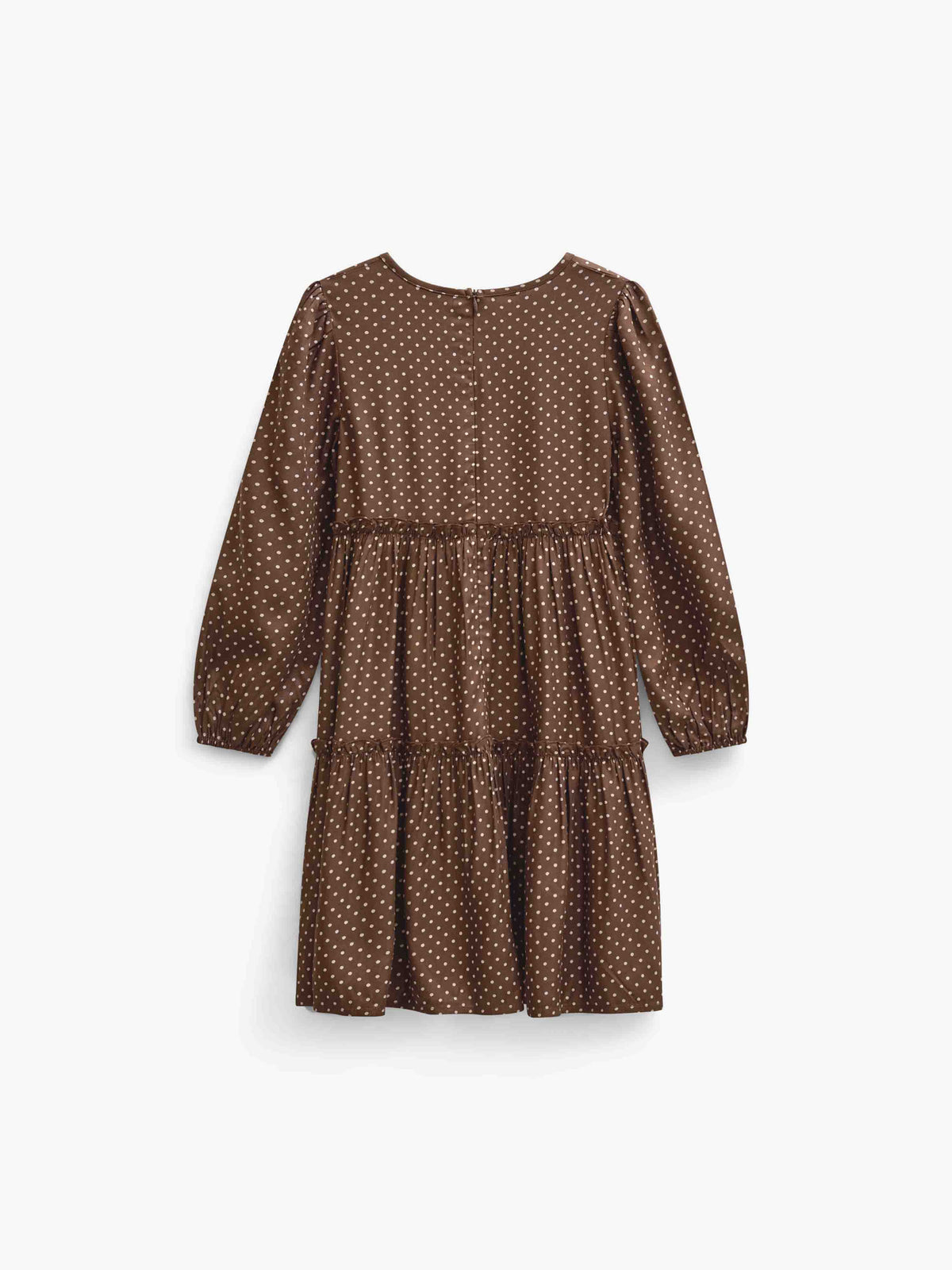 Gepunktetes Midikleid aus Viskose Tween - Brown/Offwhite | 101658 Feline