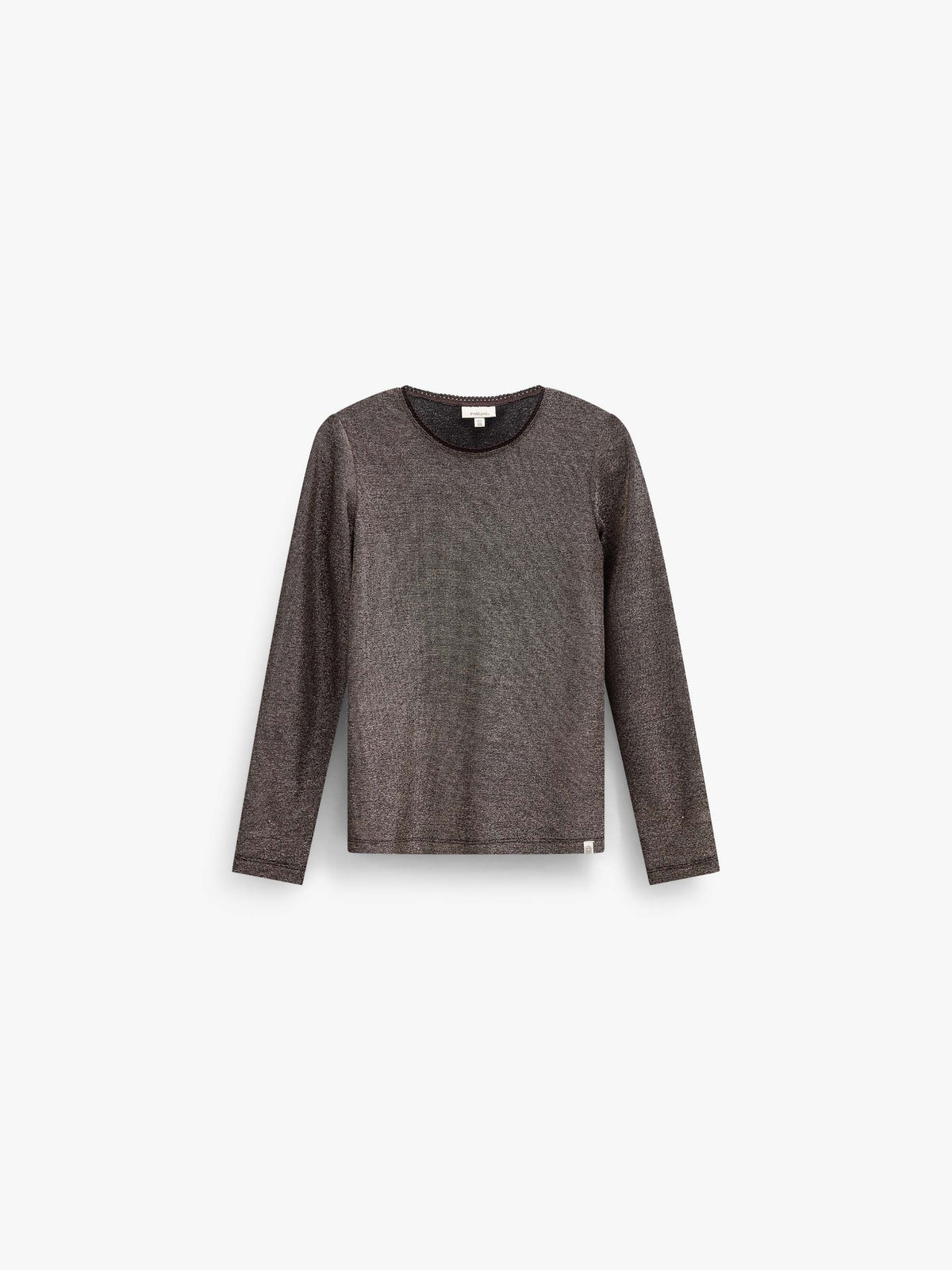 Langarmshirt mit Lurex Kids - Dark Brown | 101663 Helen