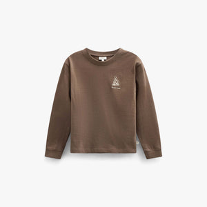 Langarmshirt mit Rückenprint Kids - Brown | 101709 Weston