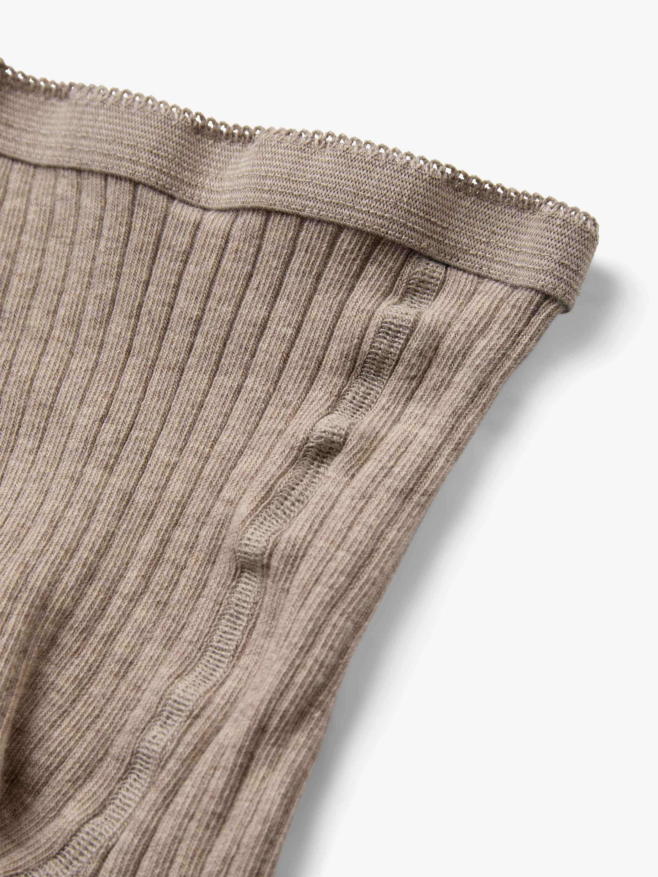 MP Woll-Rippstrumpfhose – Alle – Hellbraun meliert | 101720 MP 128