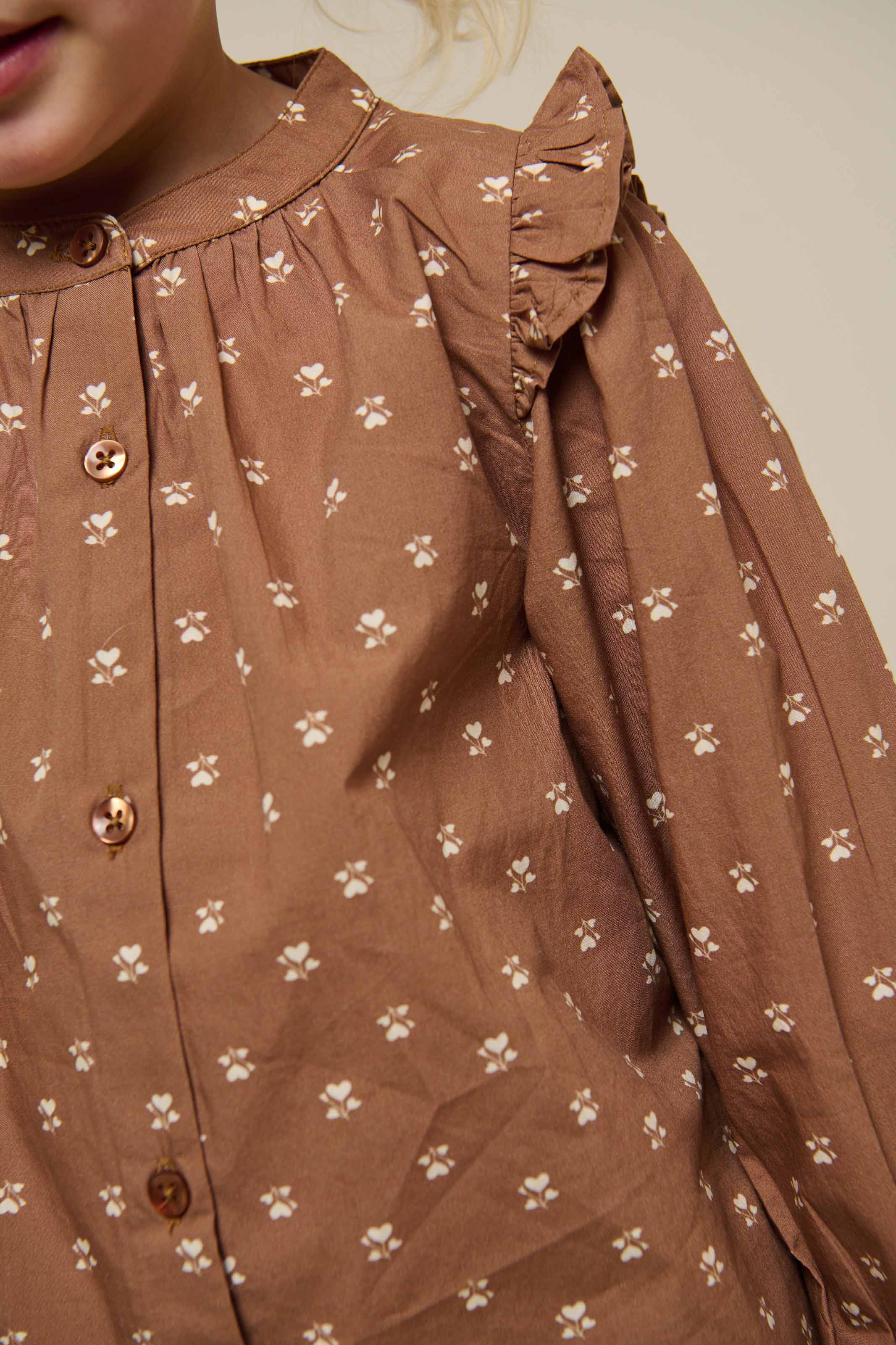 Bedruckte Popeline-Hemdbluse - Kids - Coconut | 101057 Camilla