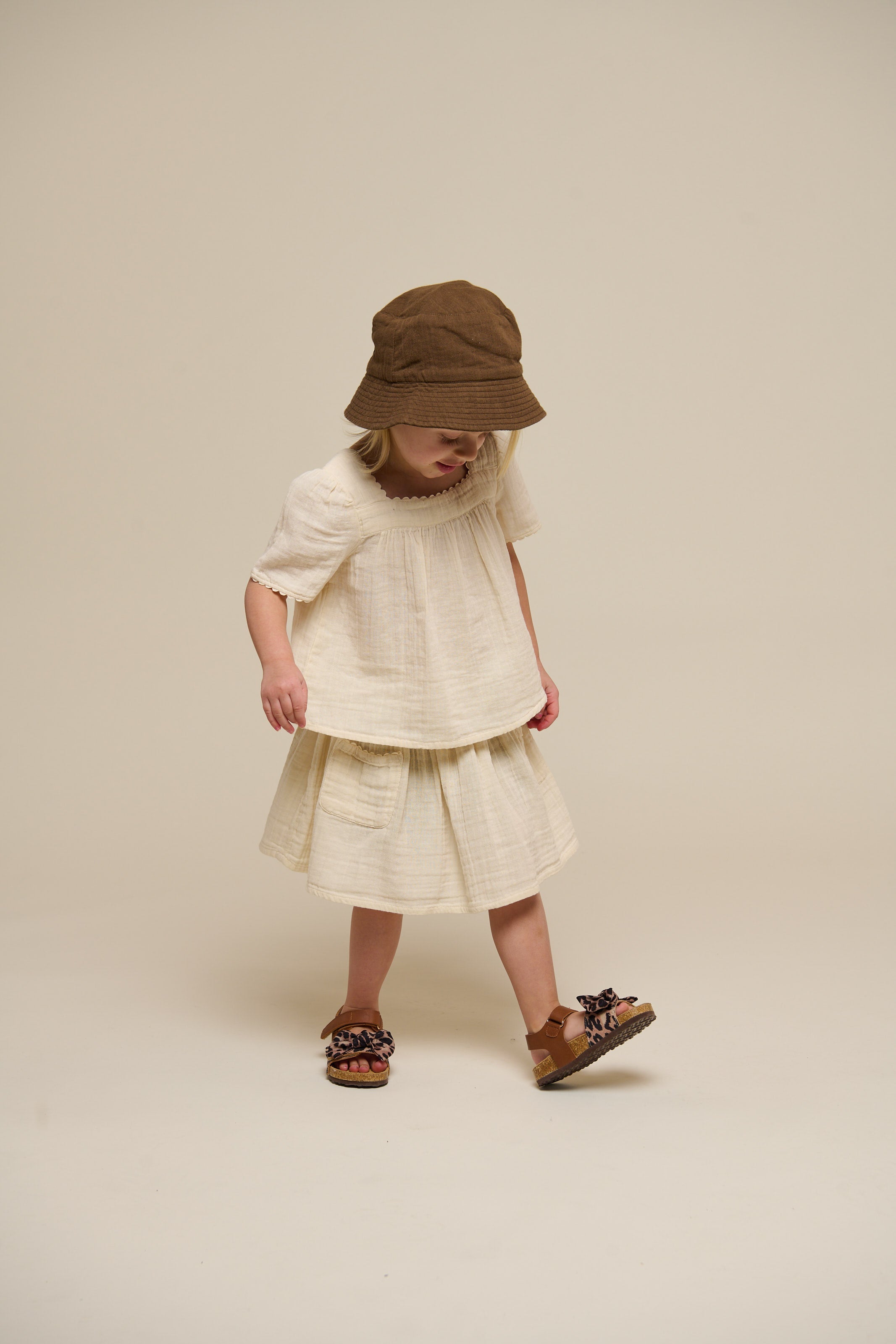 Gaze Kurzarmbluse - Kids - Off White | 100918 Jasmine