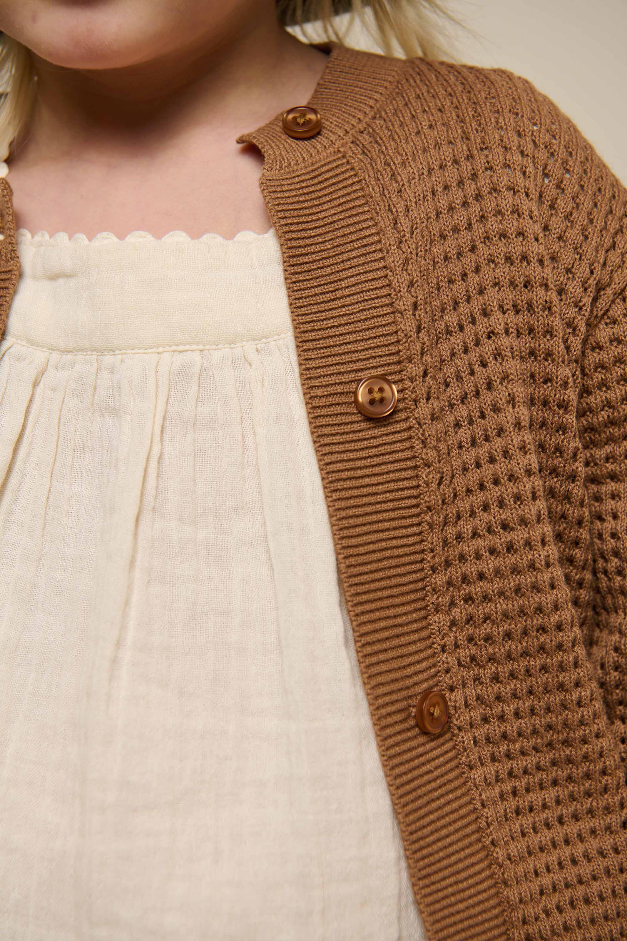 Baumwoll-Strickjacke - Kids - Coconut | 101271 Katie