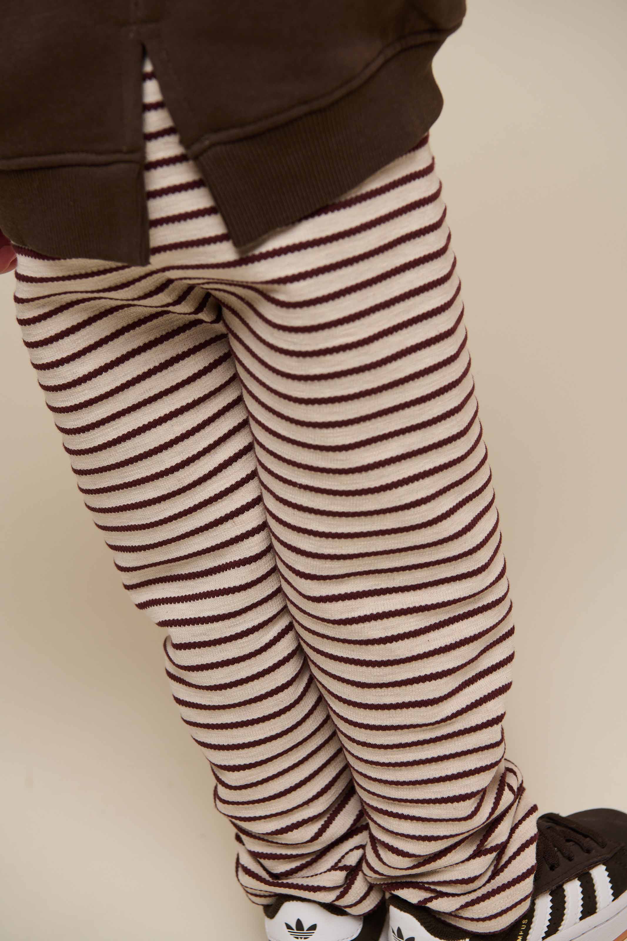 Gestreifte Jerseyhose - Kids - Brown | 101000 Emmie