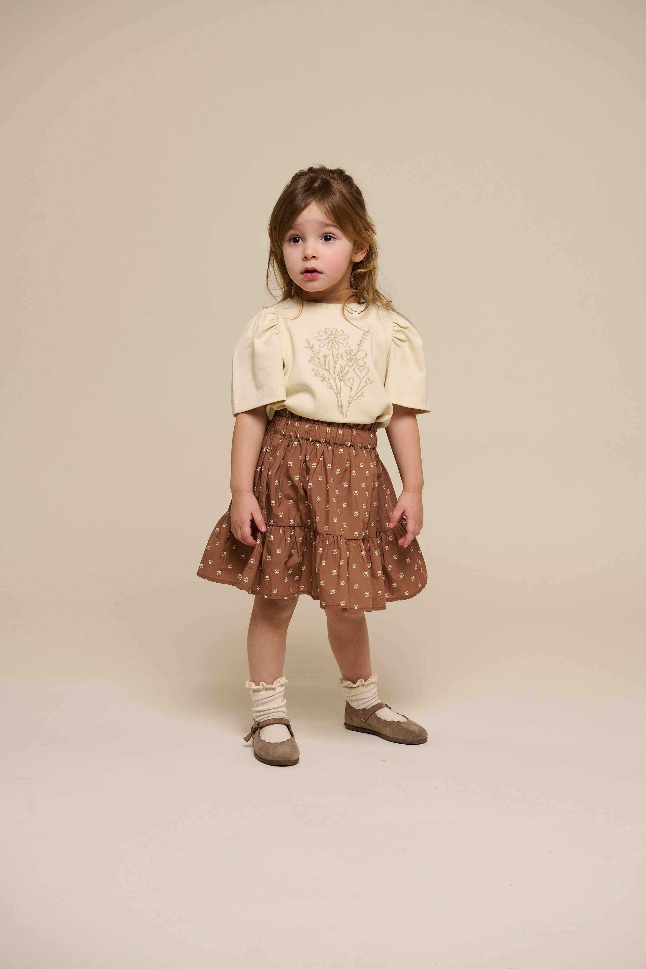 T-Shirt mit Stickerei - Kids - Offwhite | 101235 Amanda