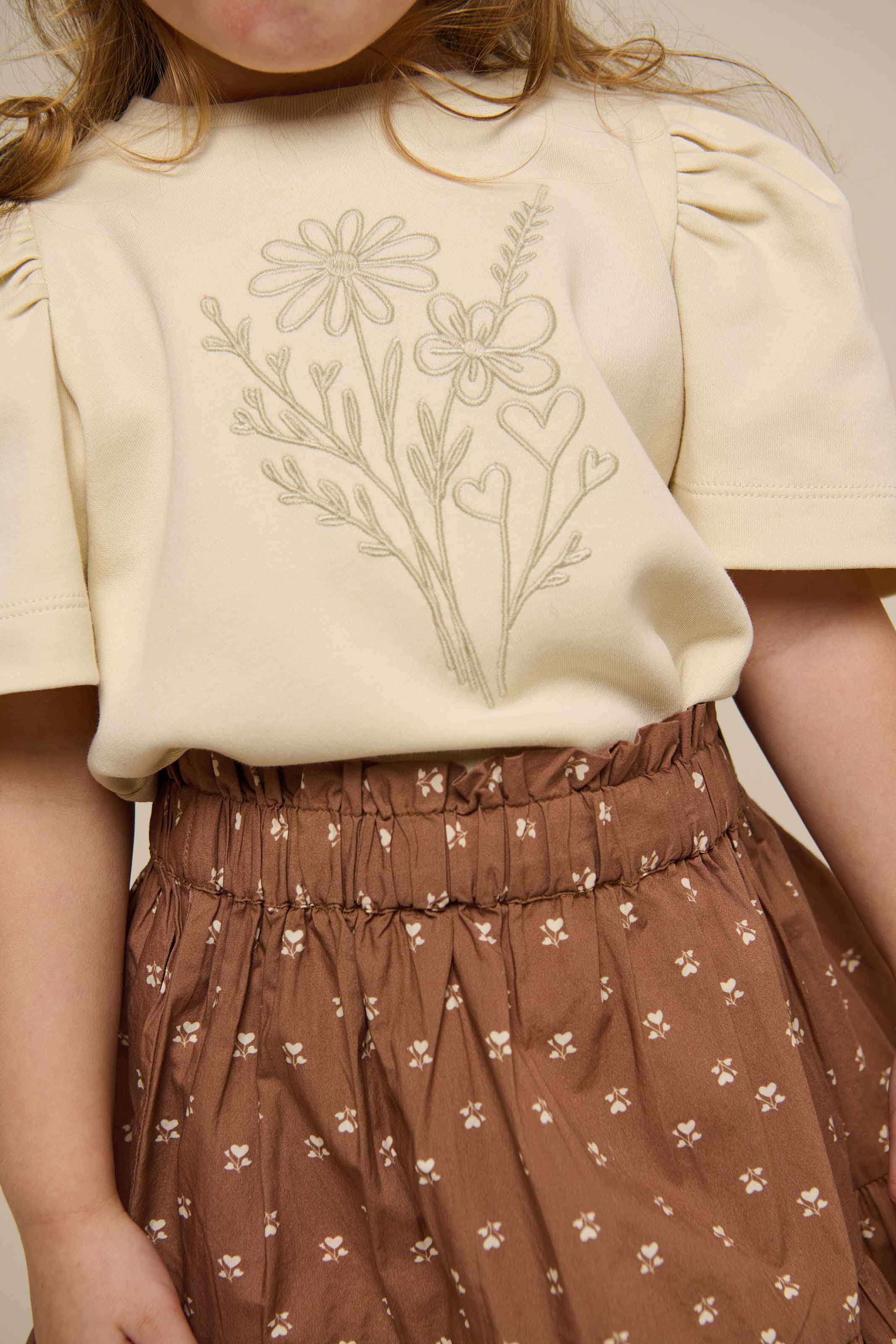 T-Shirt mit Stickerei - Kids - Offwhite | 101235 Amanda