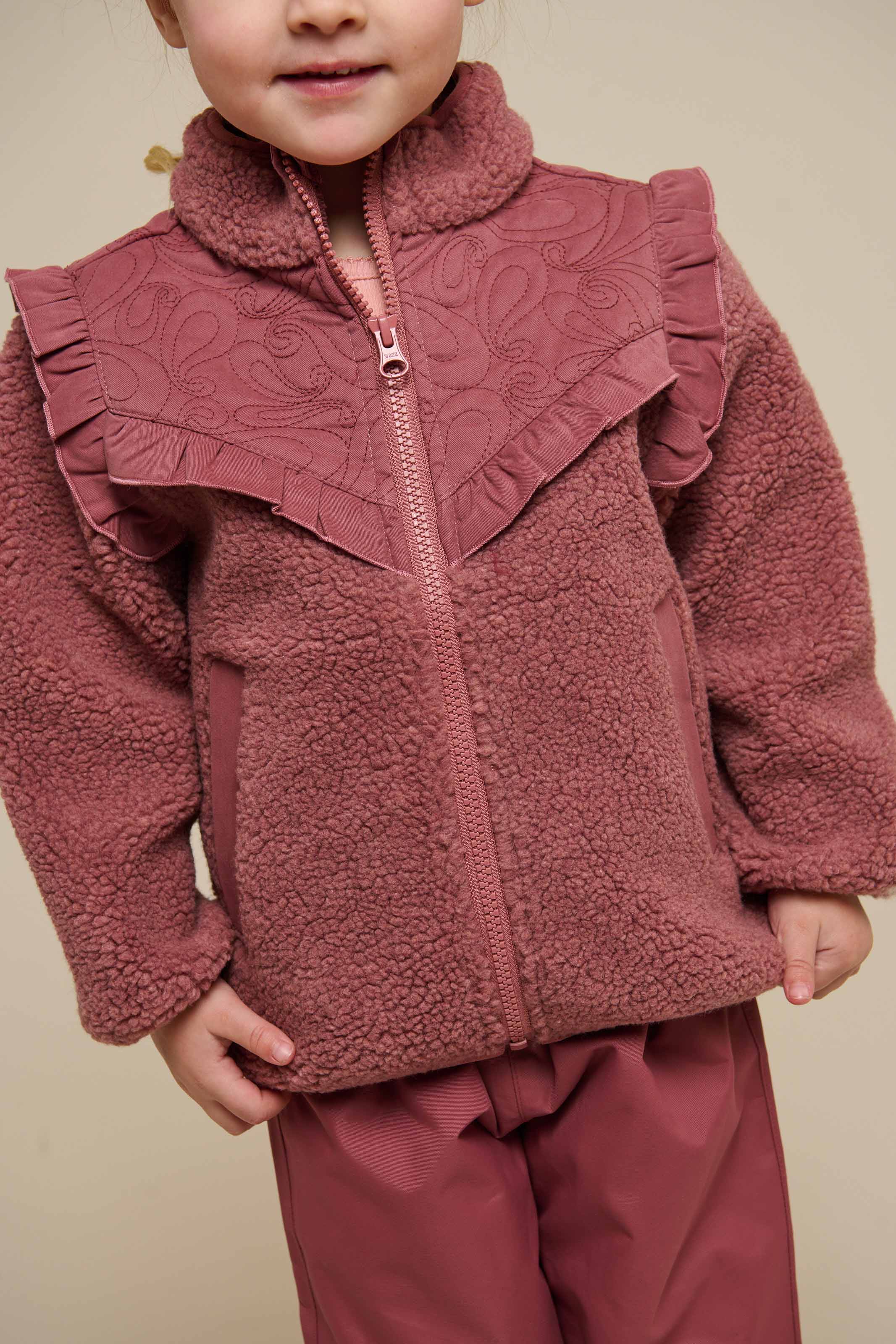 Teddyjacke mit Reißverschluss und Rüschen - Kids - Old Rose | 100636 Madison