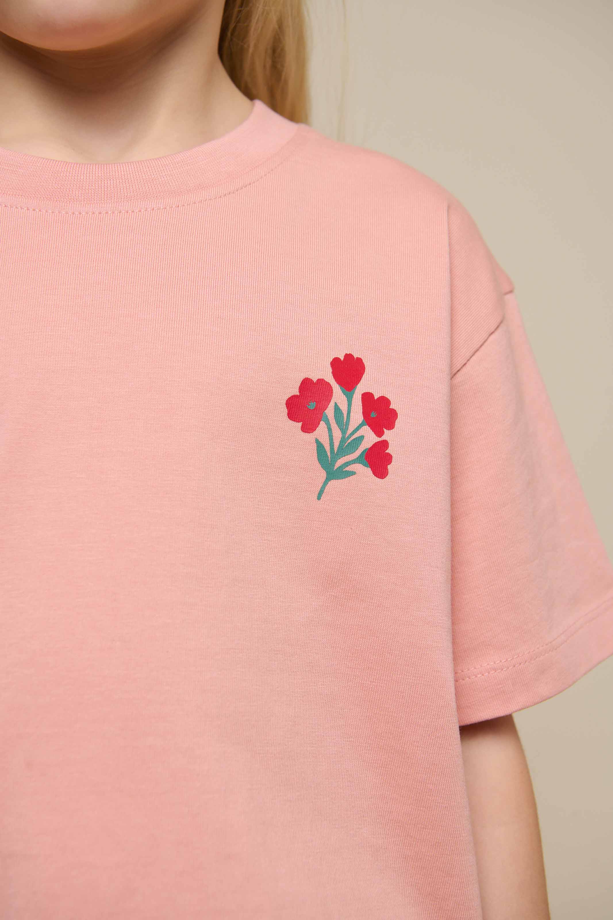 T-Shirt mit Blumenmuster - Tween - Powder Rose | 101293 Elsa
