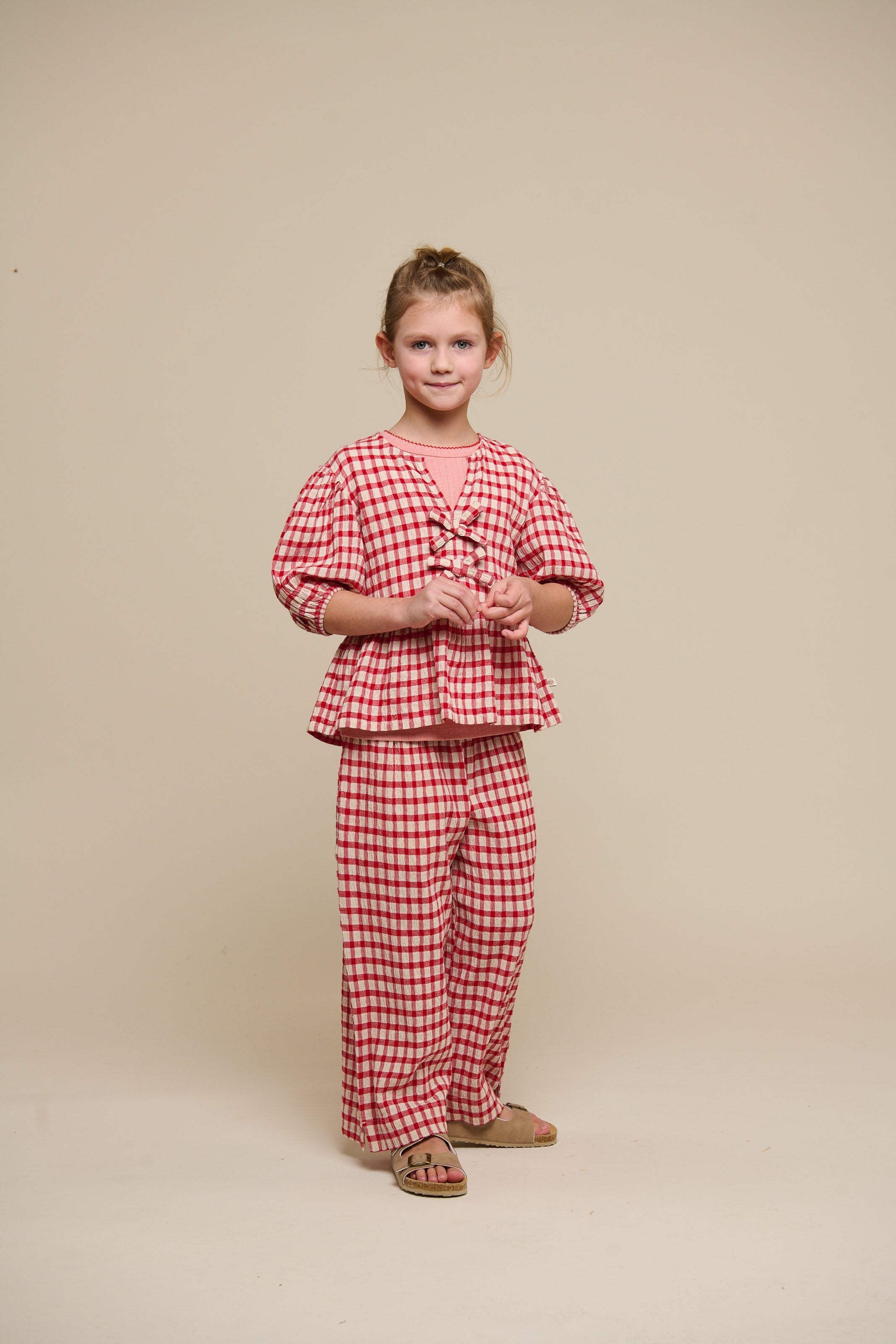 Karierte Baumwollbluse - Tween - Cherry Red | 100909 Bonnie