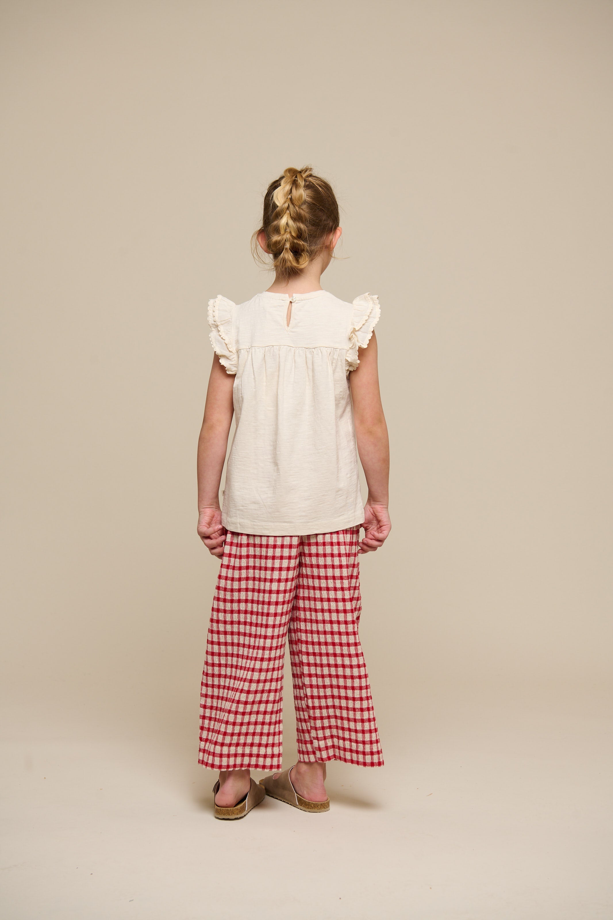 Jerseybluse mit Zick Zack Rüsche - Tween - Offwhite | 101071 Gabriella