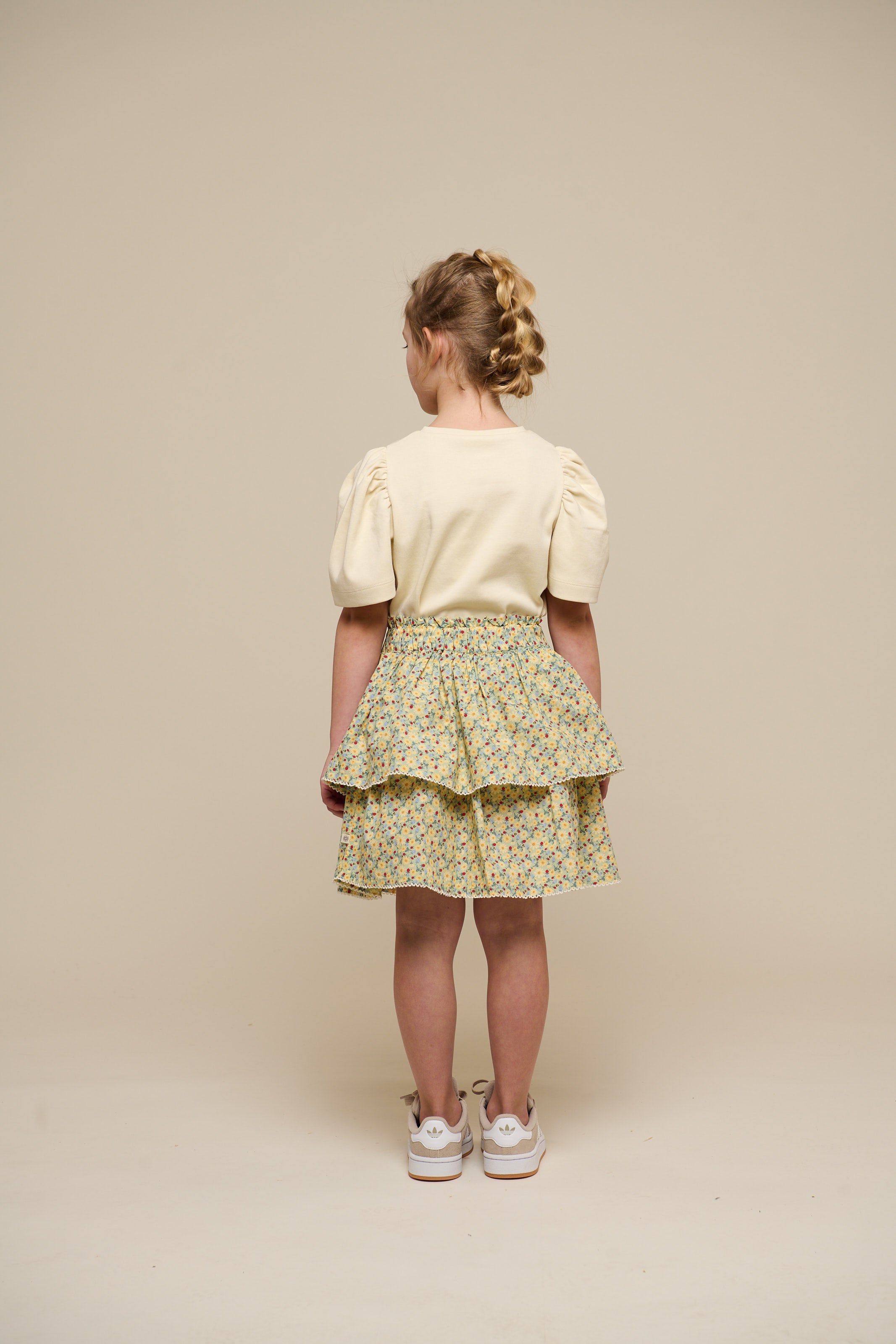 Poplin-Rock mit Blumenmuster und Rüsche - Tween - Green | 100955 Poppy