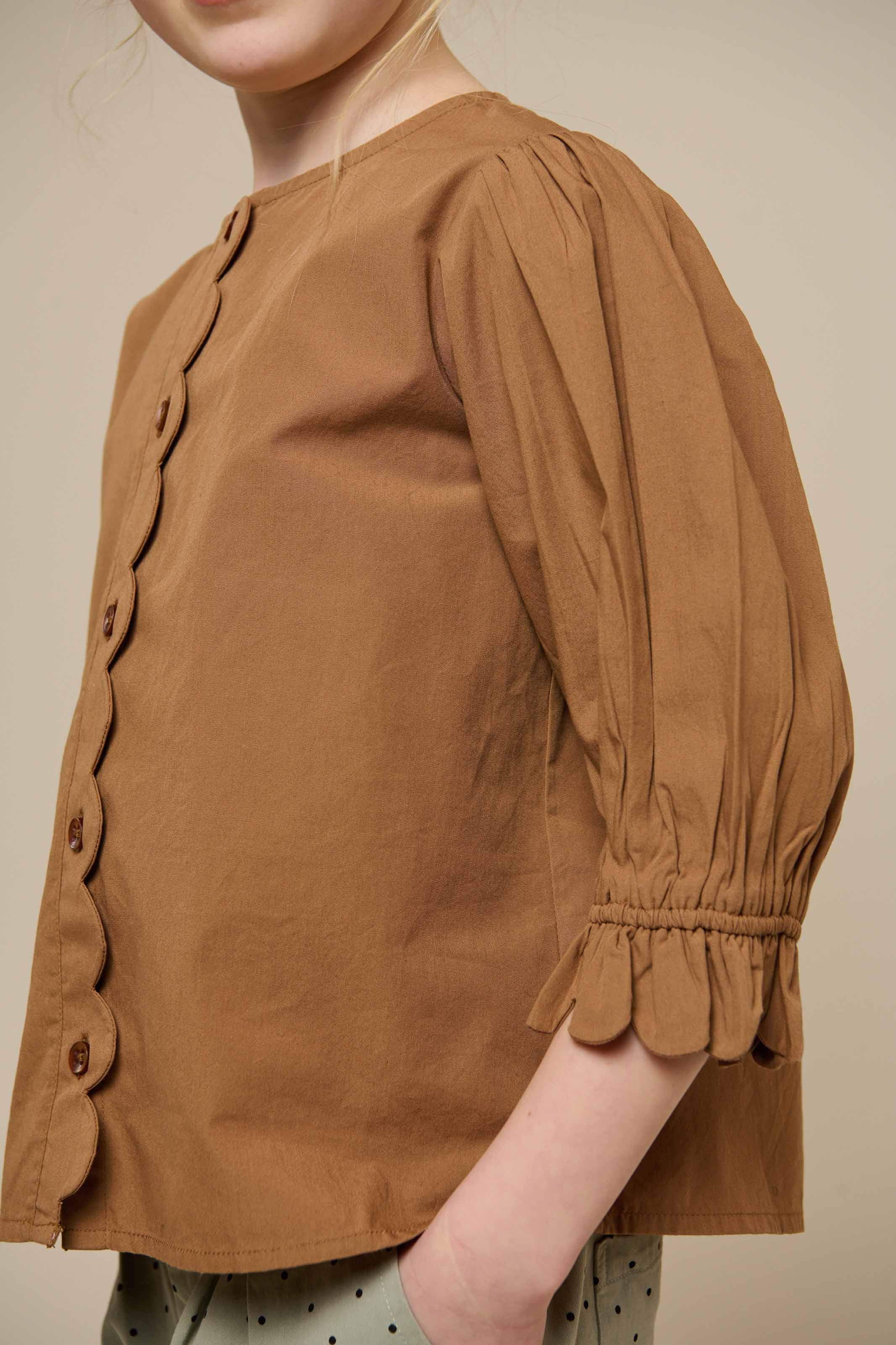 Popelinebluse mit Muschelkante - Tween - Coconut | 101077 Joy