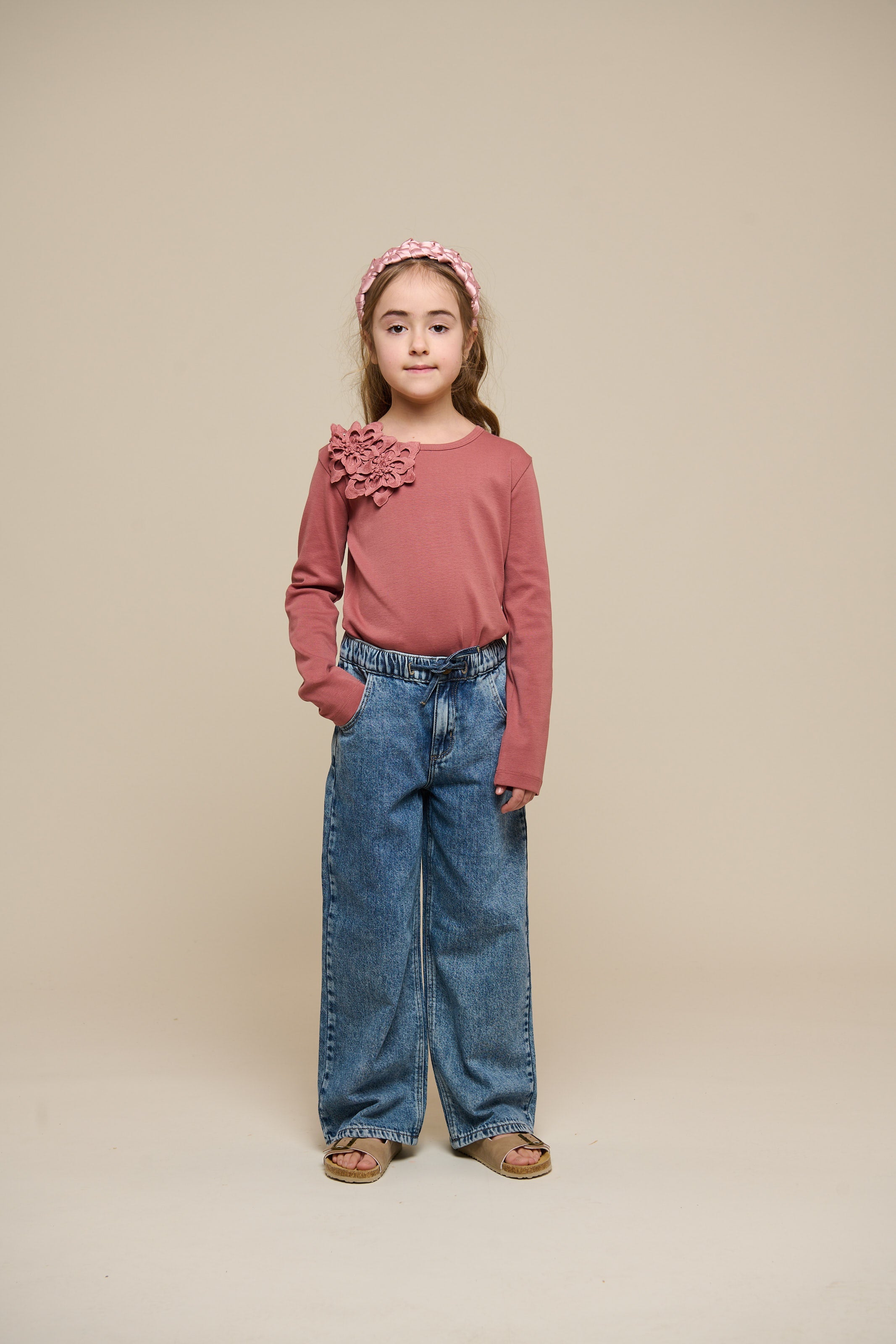 T-Shirt mit Blumenapplikation - Tween - Old Rose | 101234 Sarah