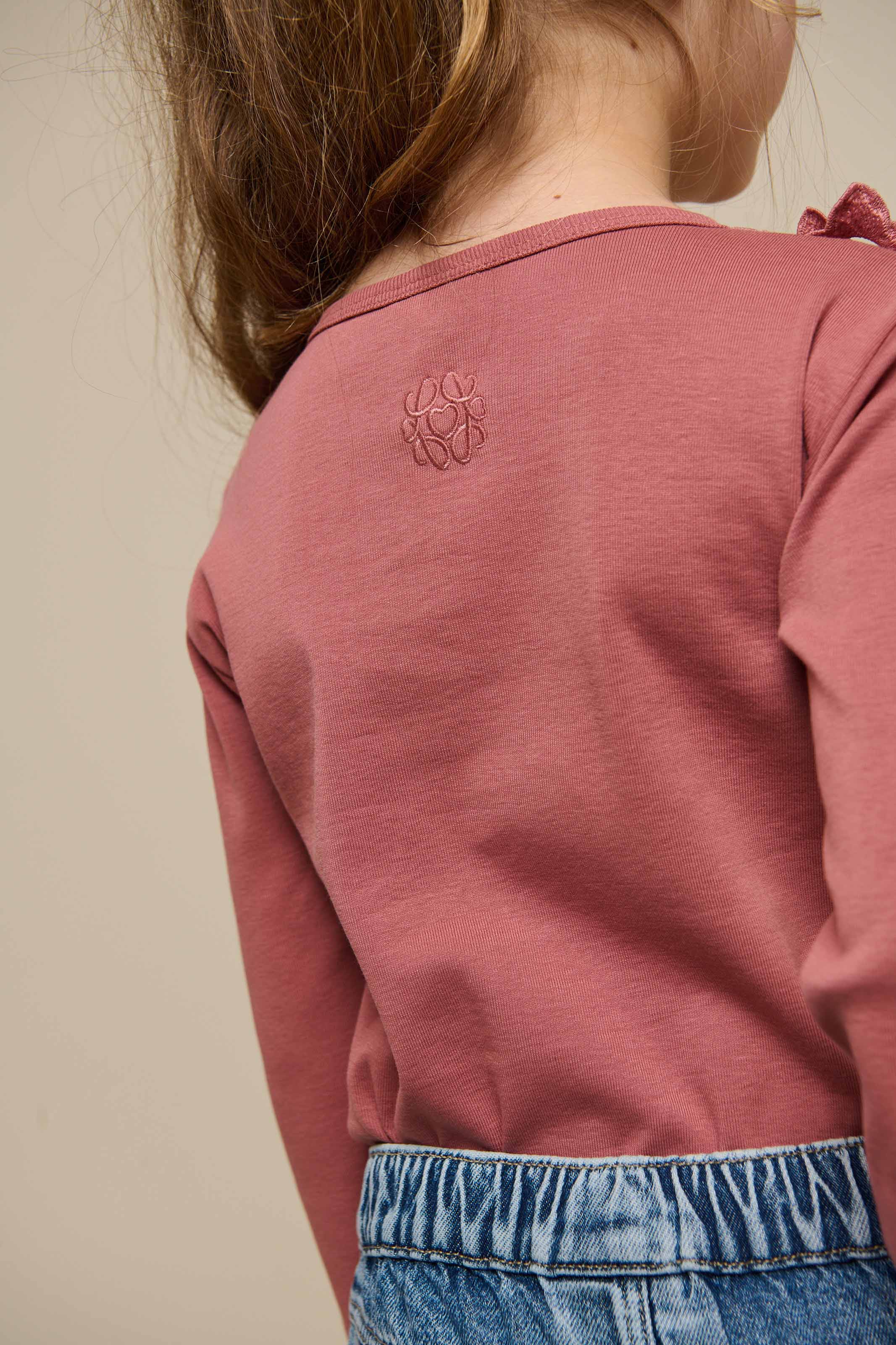 T-Shirt mit Blumenapplikation - Tween - Old Rose | 101234 Sarah