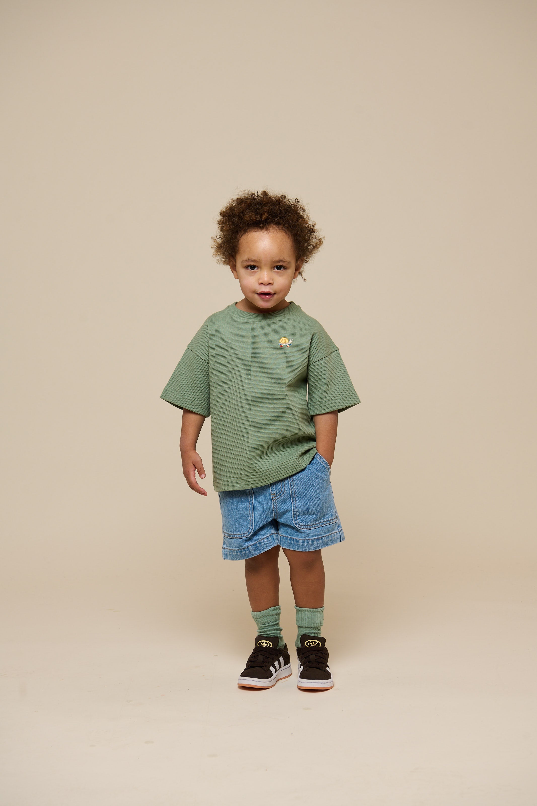 Pull-on Denim Shorts - Kids - Light Blue Denim | 101026 Gavin