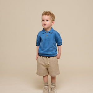 Strukturierte, gewebte Baumwollshorts - Kids - Sand | 101197 Walter