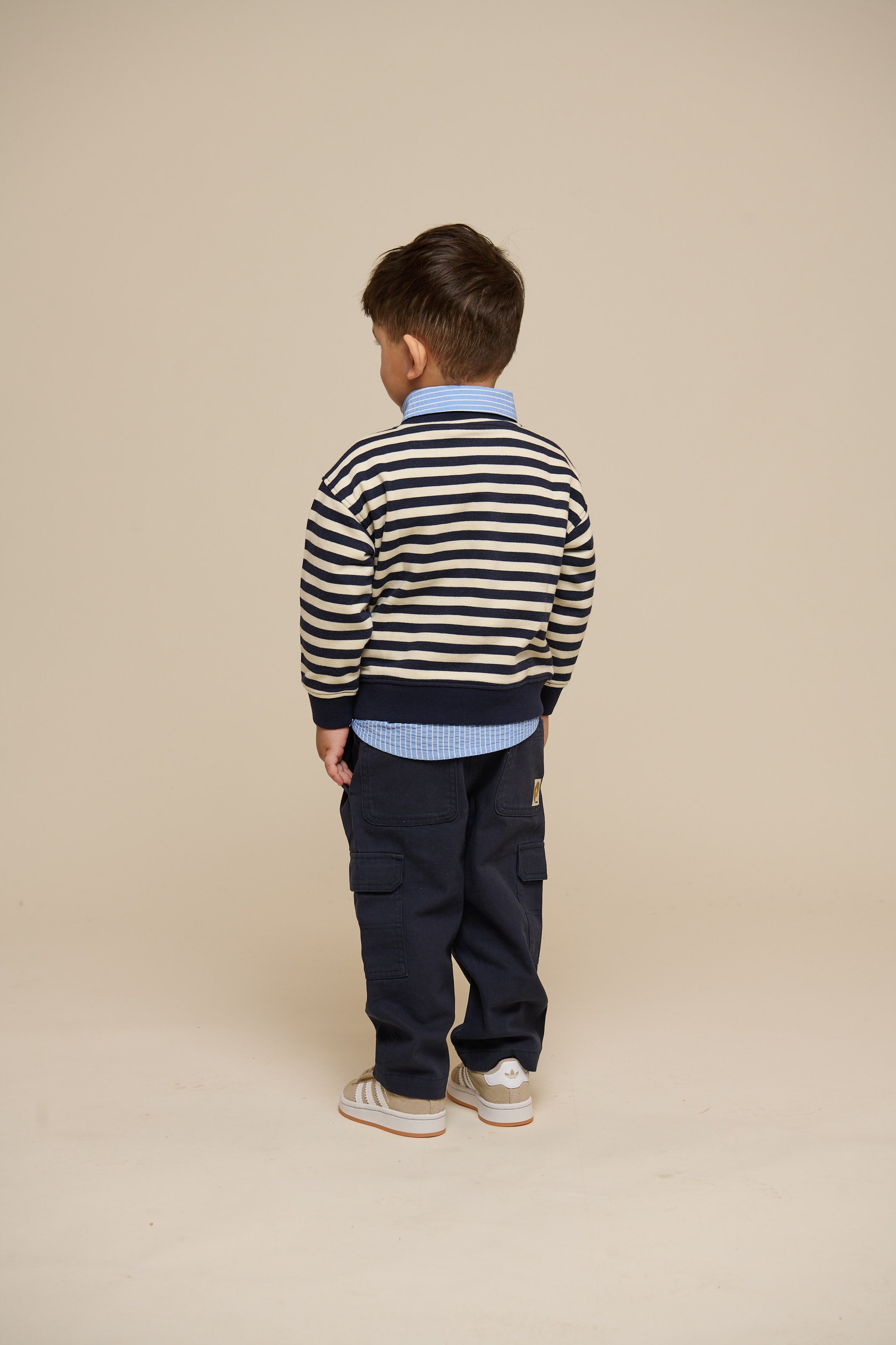 Gestreiftes Crewneck Sweatshirt - Kids - Navy Stripe | 101344 Cole