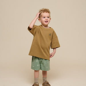 Waffel T-Shirt - Kids - Khaki | 101148 Evan