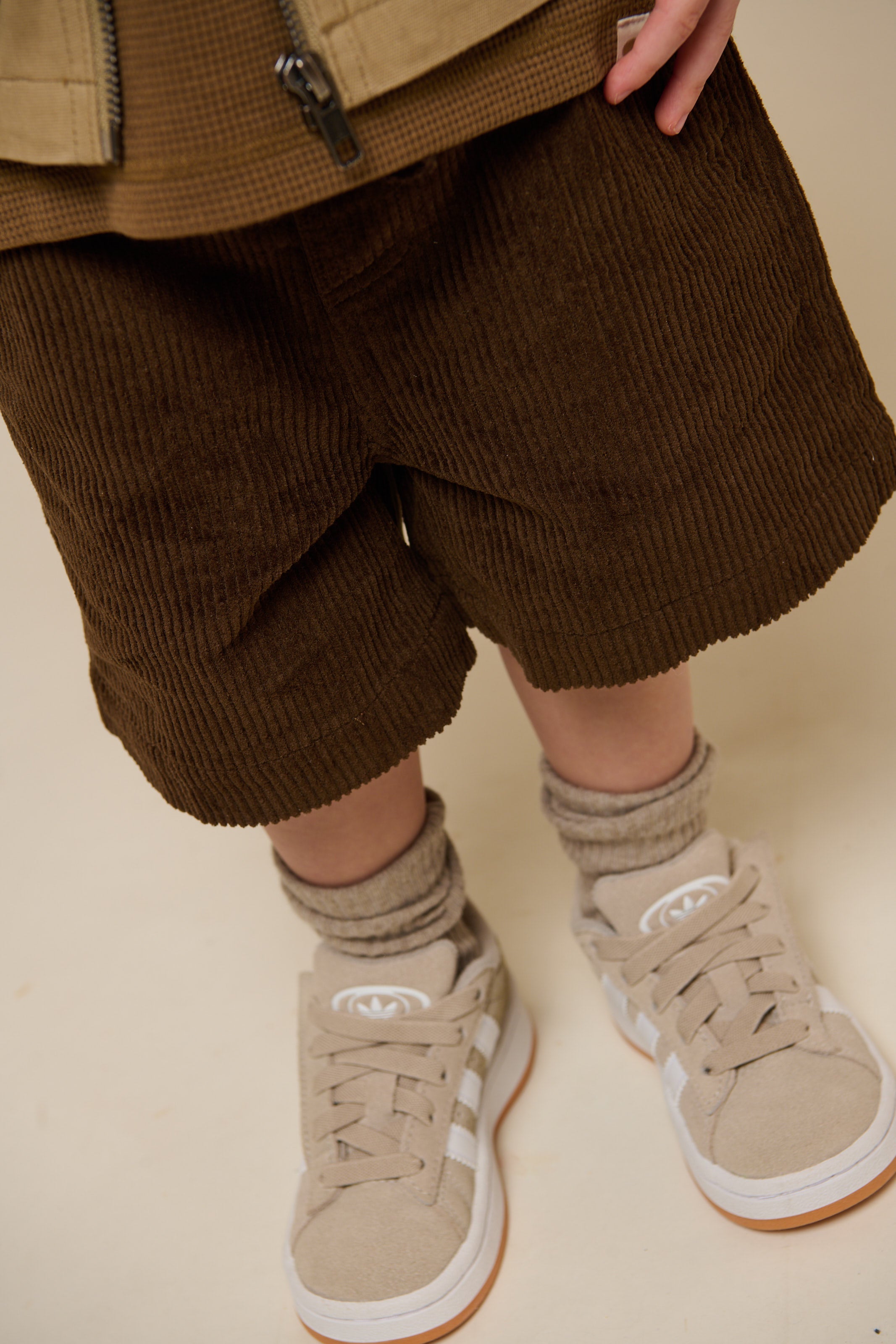 Pull-On Cord Shorts - Kids - Dark Brown | 101104 Tobias