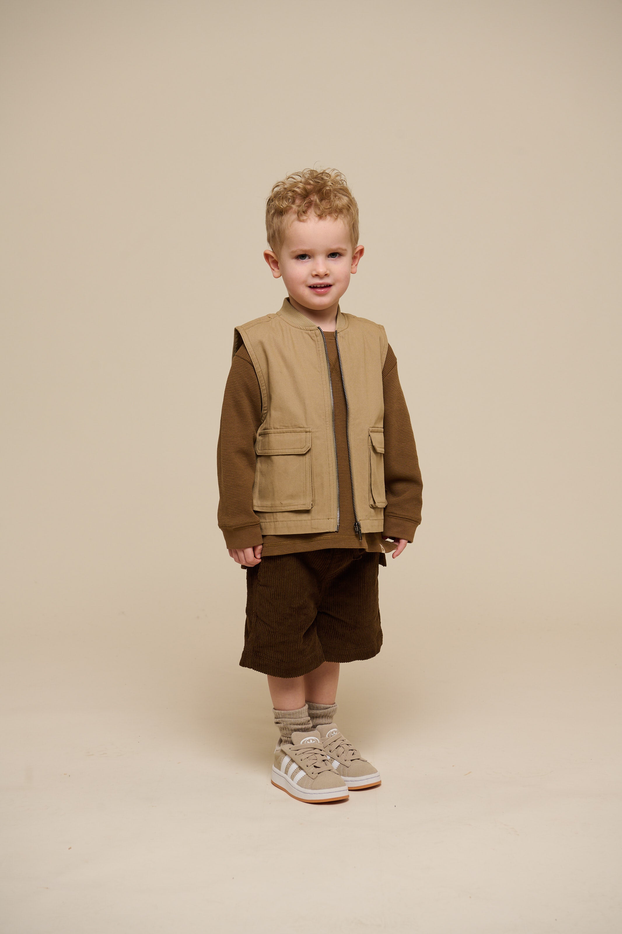 Pull-On Cord Shorts - Kids - Dark Brown | 101104 Tobias