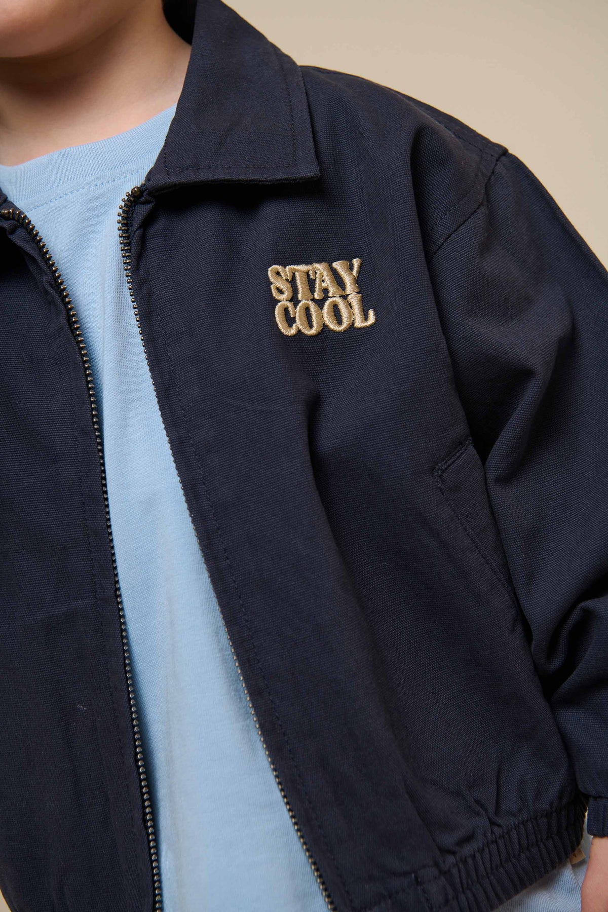 Canvas Bomberjacke - Kids - Navy | 101138 Isack