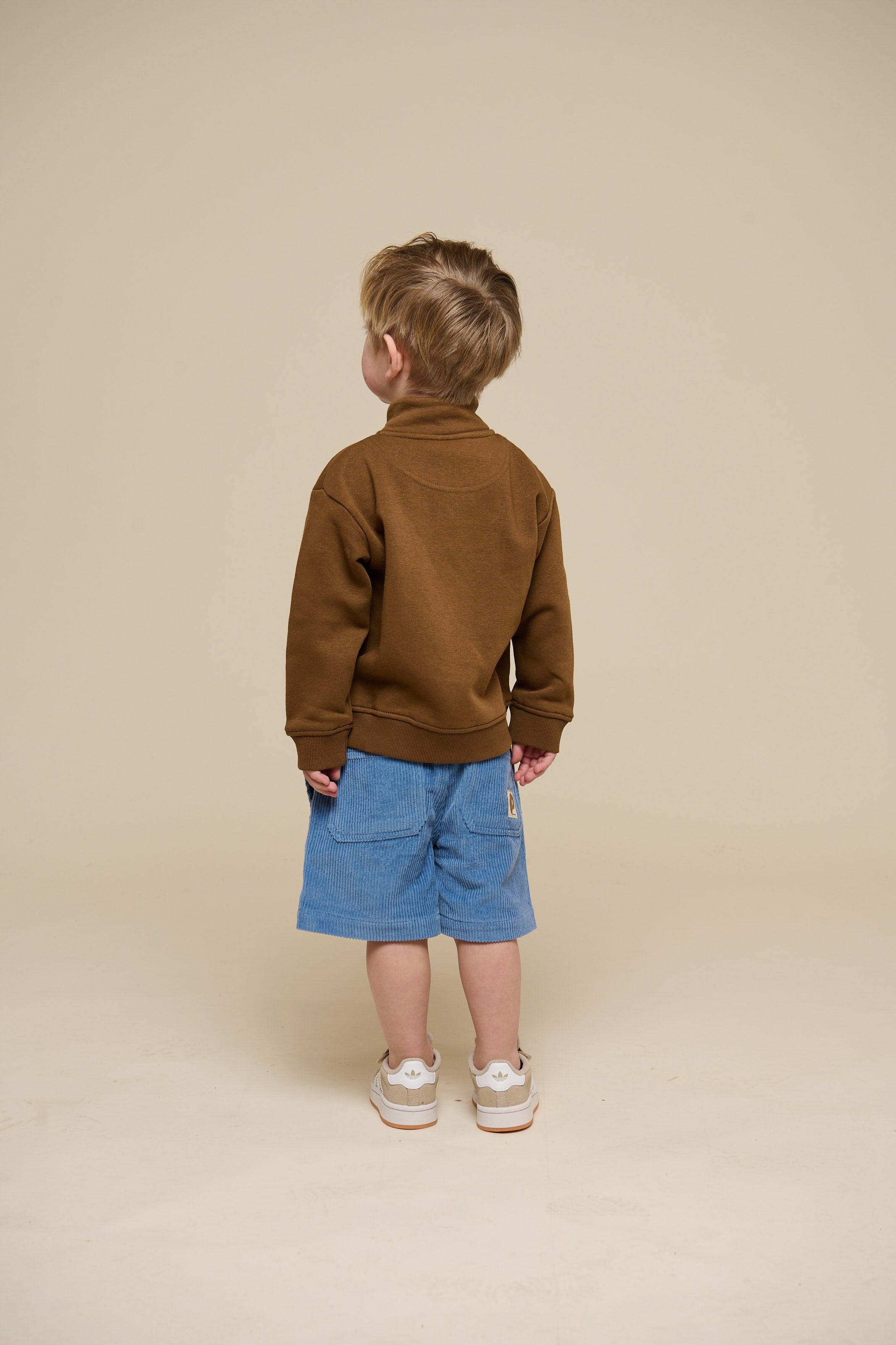 Sweatshirt mit halbem Reißverschluss - Kids - Coffee | 100808 Tristan