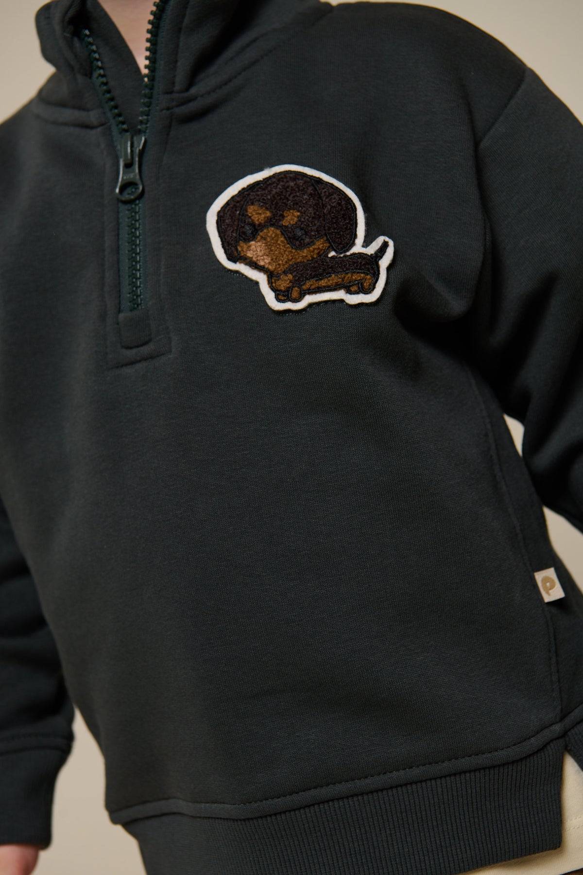 Half Zip Sweatshirt - Kids - Forest Green | 100810 Tristan