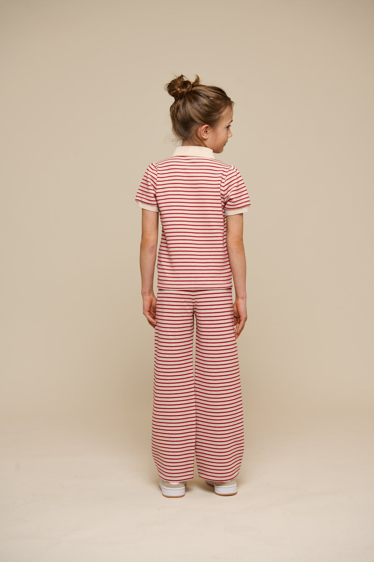 Gestreiftes Jersey-Poloshirt - Tween - Cherry Red | 101003 Emmie