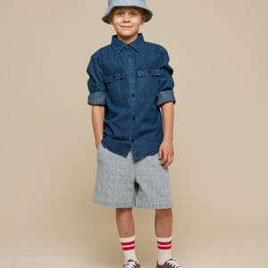 Jeanshemd - Kids - Dark Blue Denim | 100176 Delhi