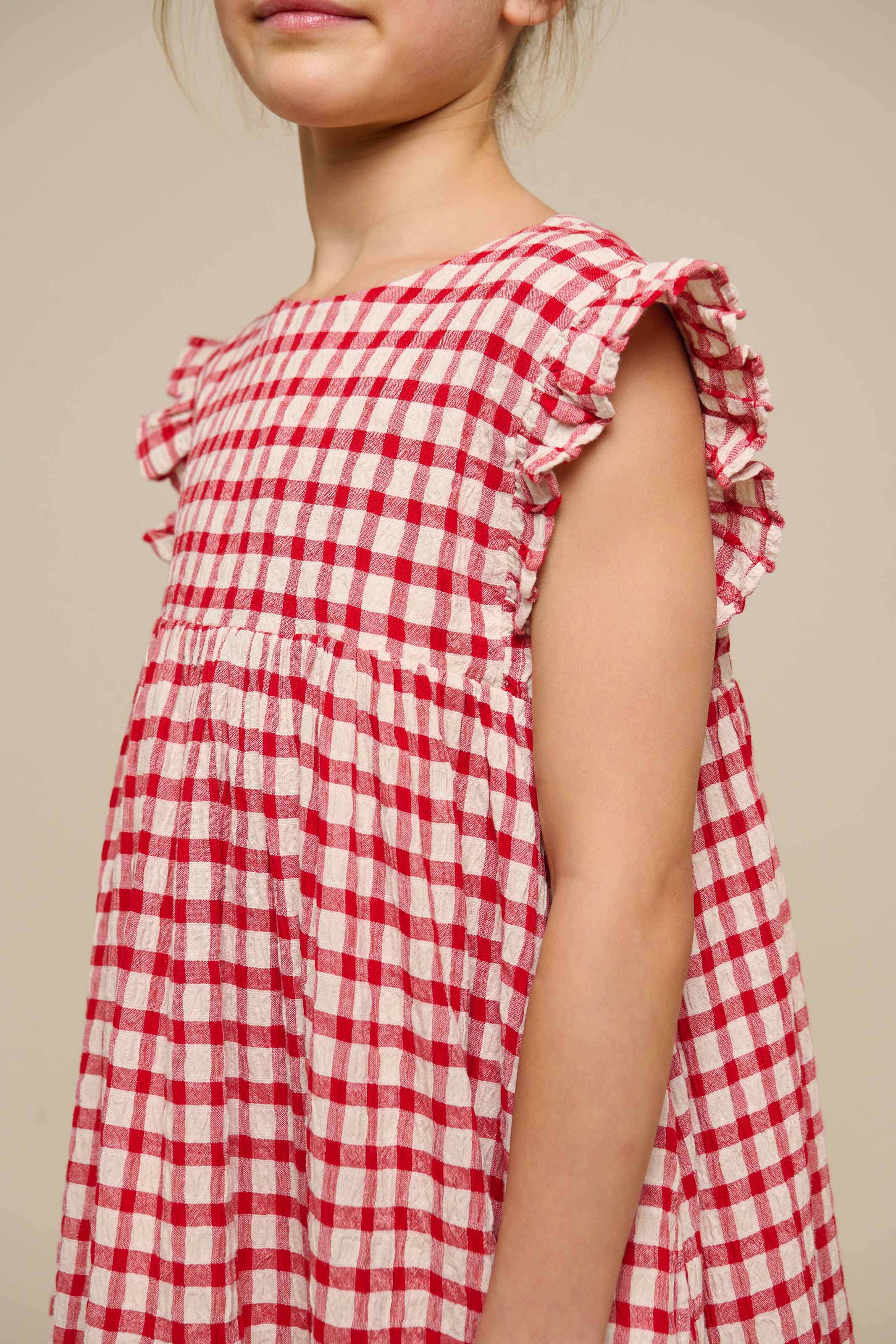 Kariertes Baumwollkleid - Tween - Cherry Red | 100905 Bonnie