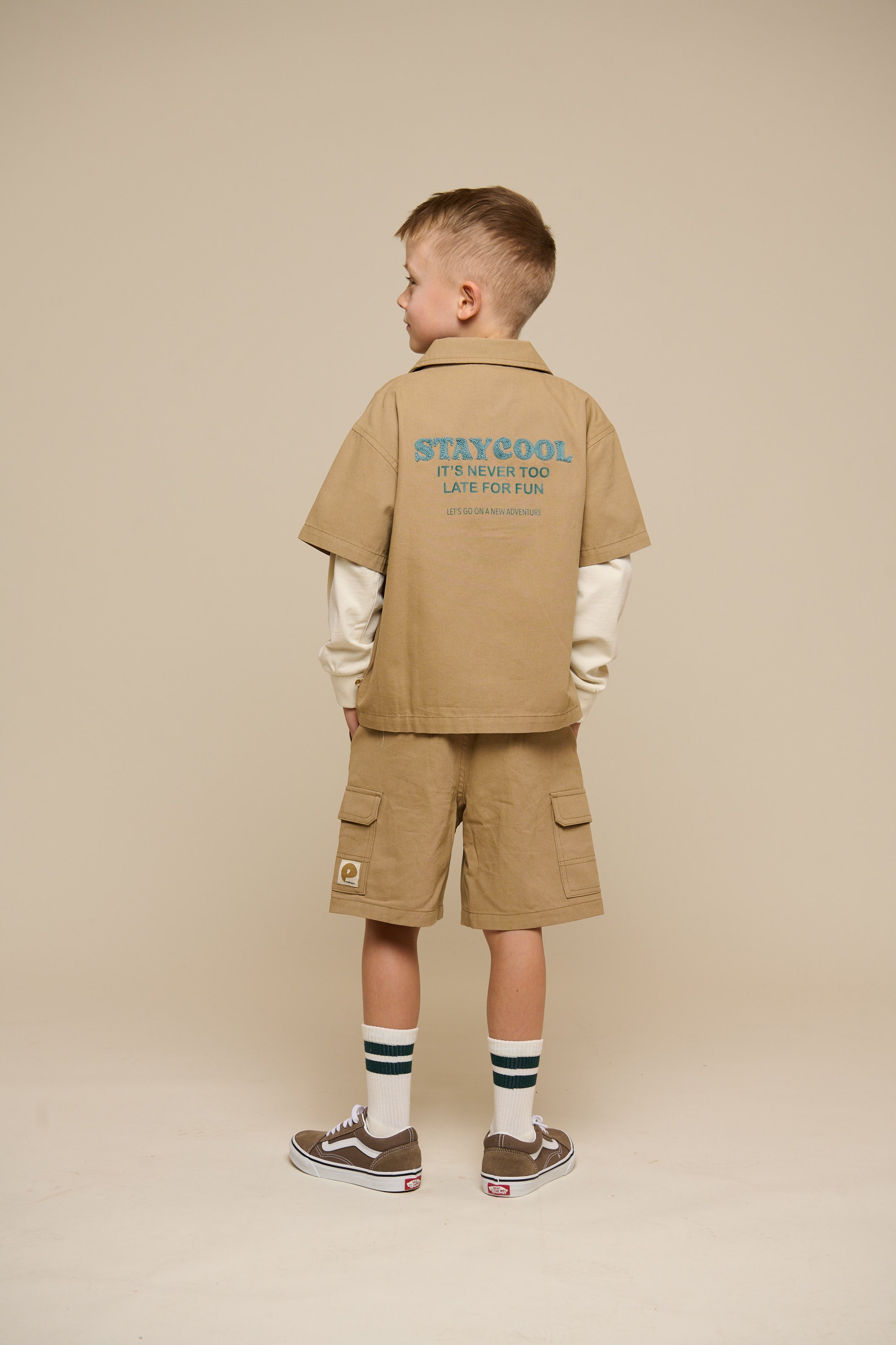 Canvas-Hemdjacke mit Reißverschluss - Tween - Khaki | 101125 Isack